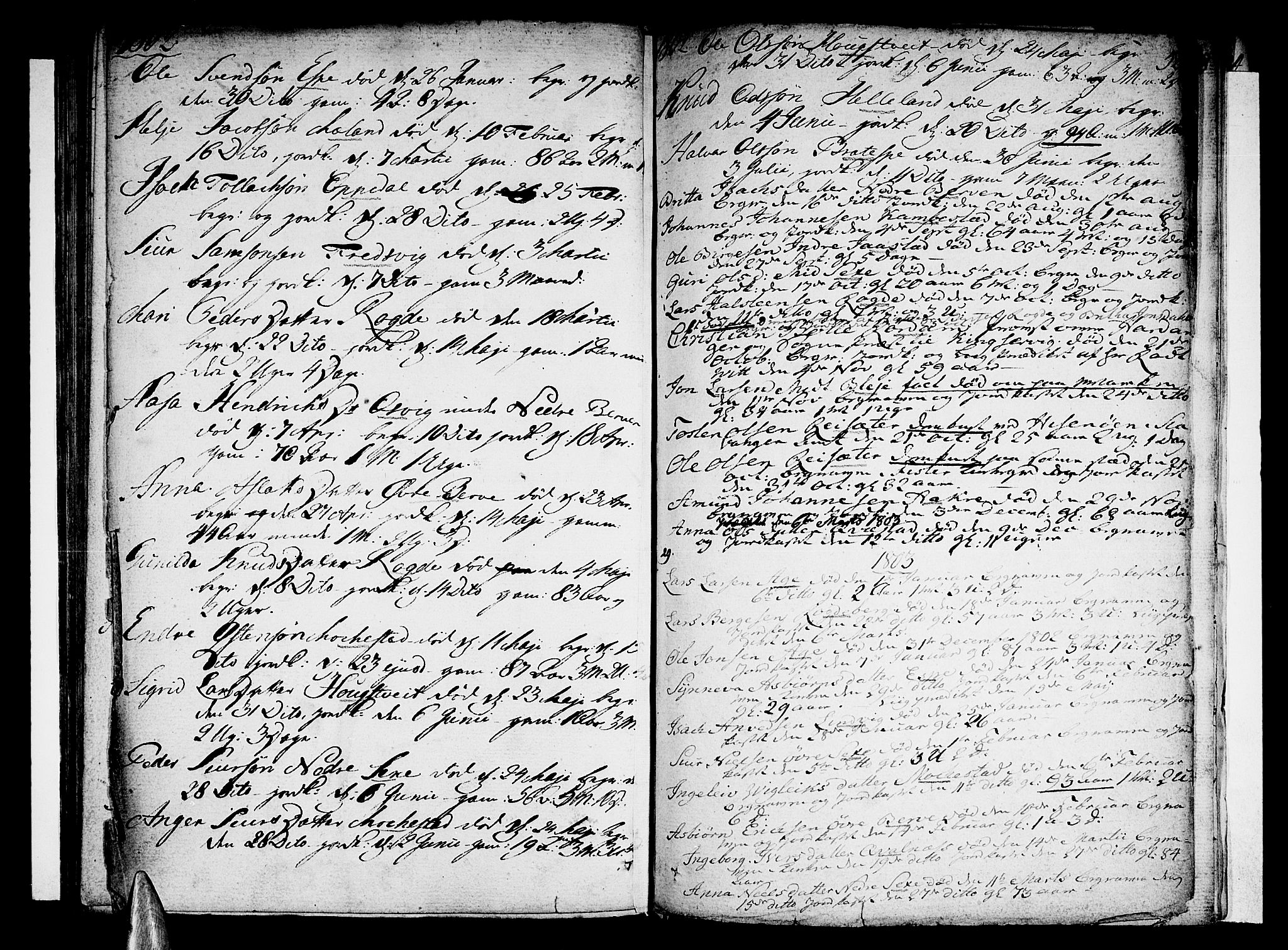 Ullensvang sokneprestembete, SAB/A-78701/H/Haa: Parish register (official) no. A 7 /1, 1788-1804, p. 525-526