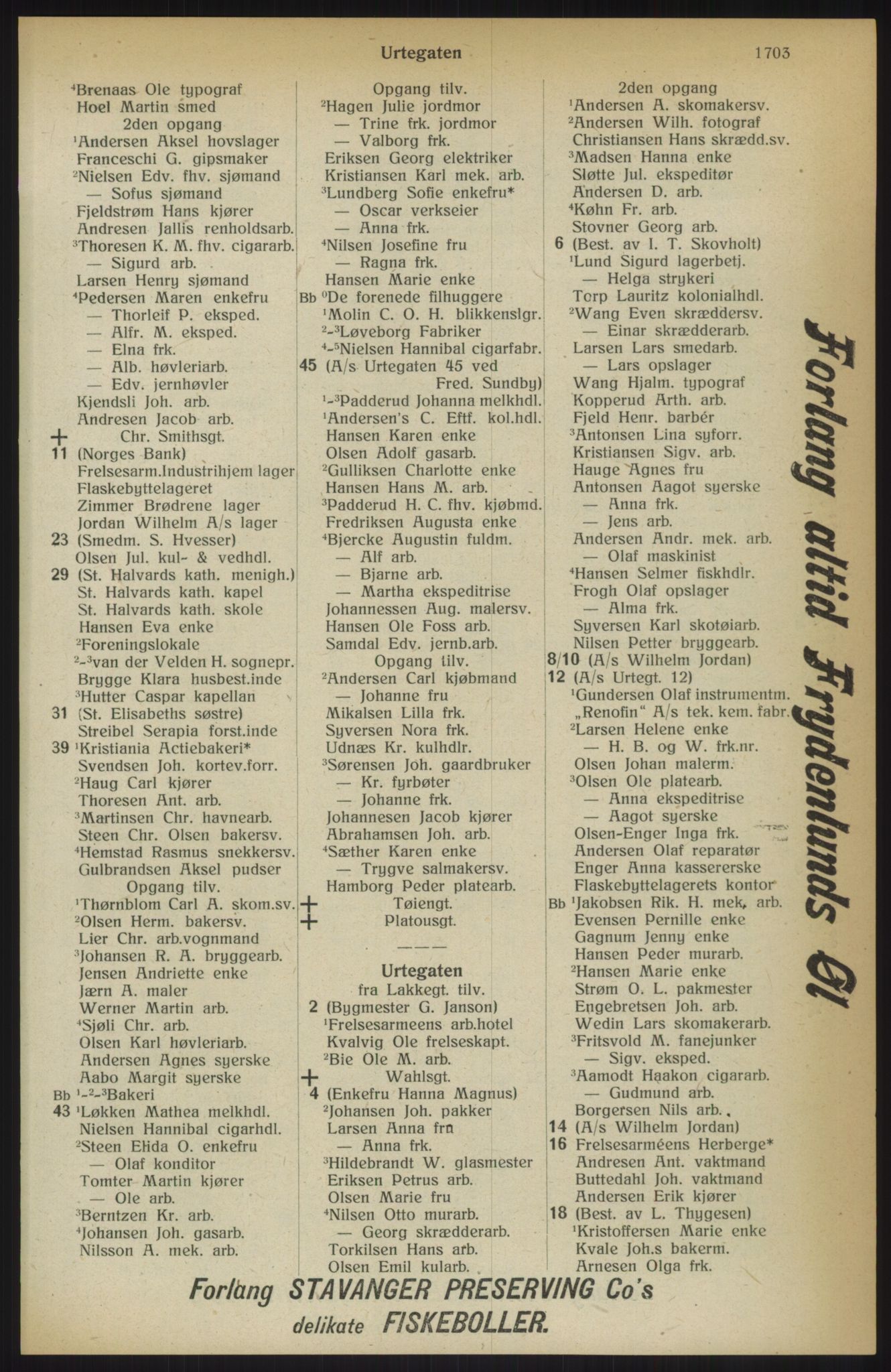 Kristiania/Oslo adressebok, PUBL/-, 1914, p. 1703