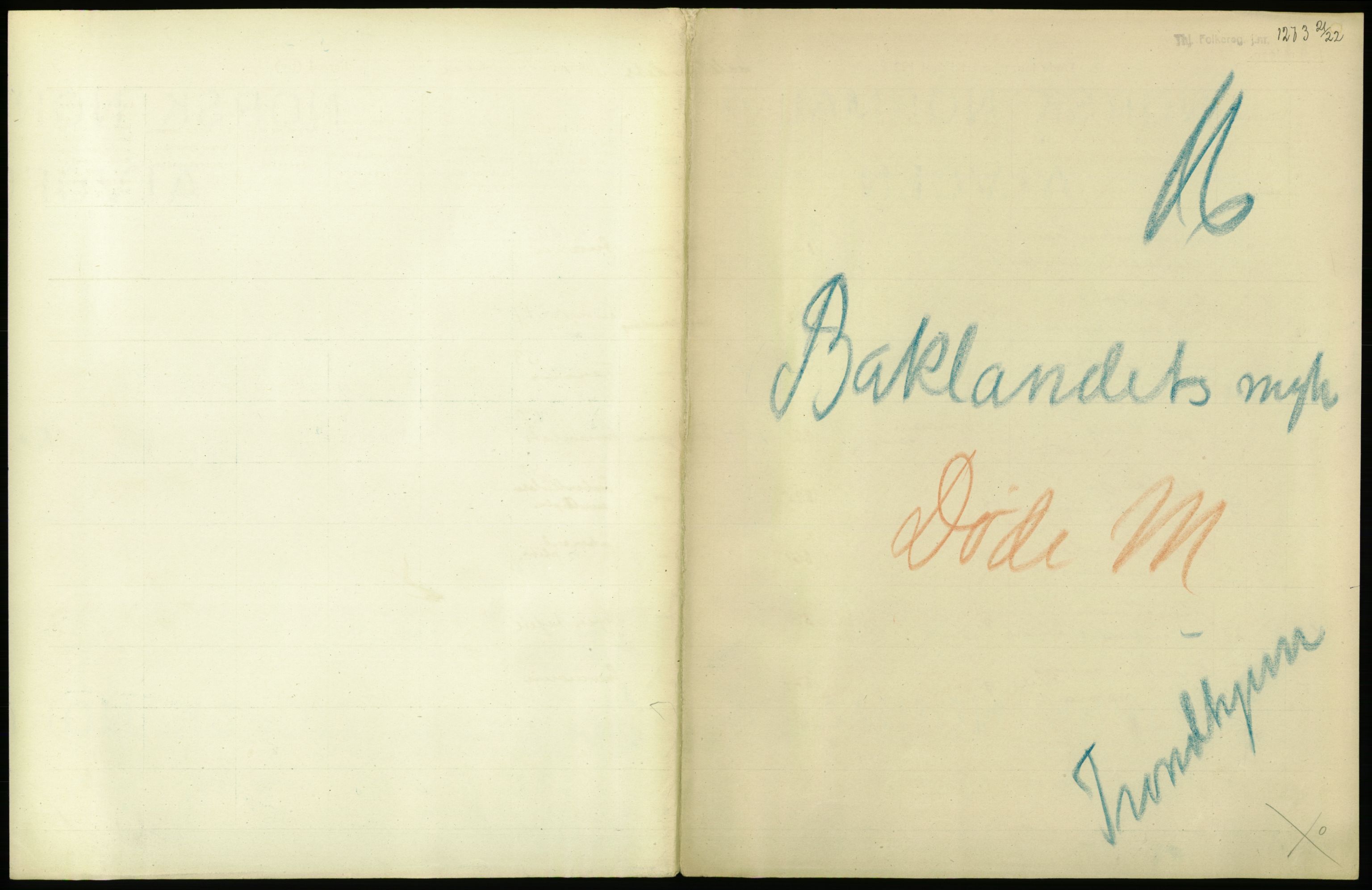 Statistisk sentralbyrå, Sosiodemografiske emner, Befolkning, AV/RA-S-2228/D/Df/Dfc/Dfcb/L0040: Trondheim: Gifte, døde, dødfødte., 1922, p. 369