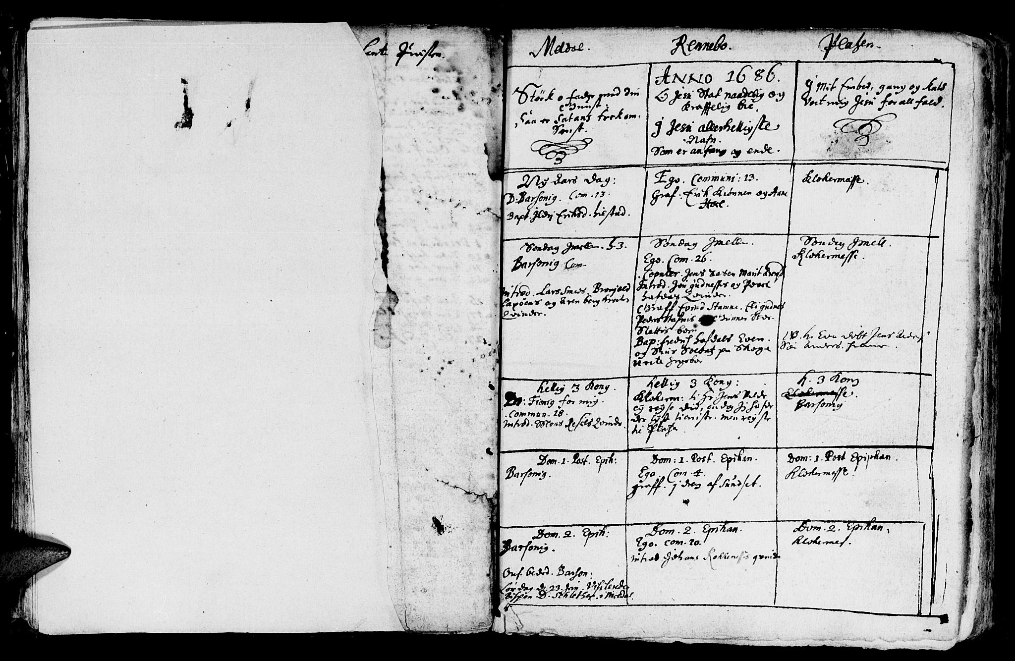 Ministerialprotokoller, klokkerbøker og fødselsregistre - Sør-Trøndelag, SAT/A-1456/672/L0848: Parish register (official) no. 672A01, 1682-1698