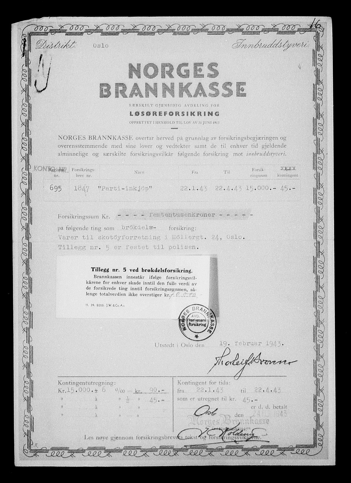 Justisdepartementet, Tilbakeføringskontoret for inndratte formuer, AV/RA-S-1564/H/Hc/Hcc/L0948: --, 1945-1947, p. 188