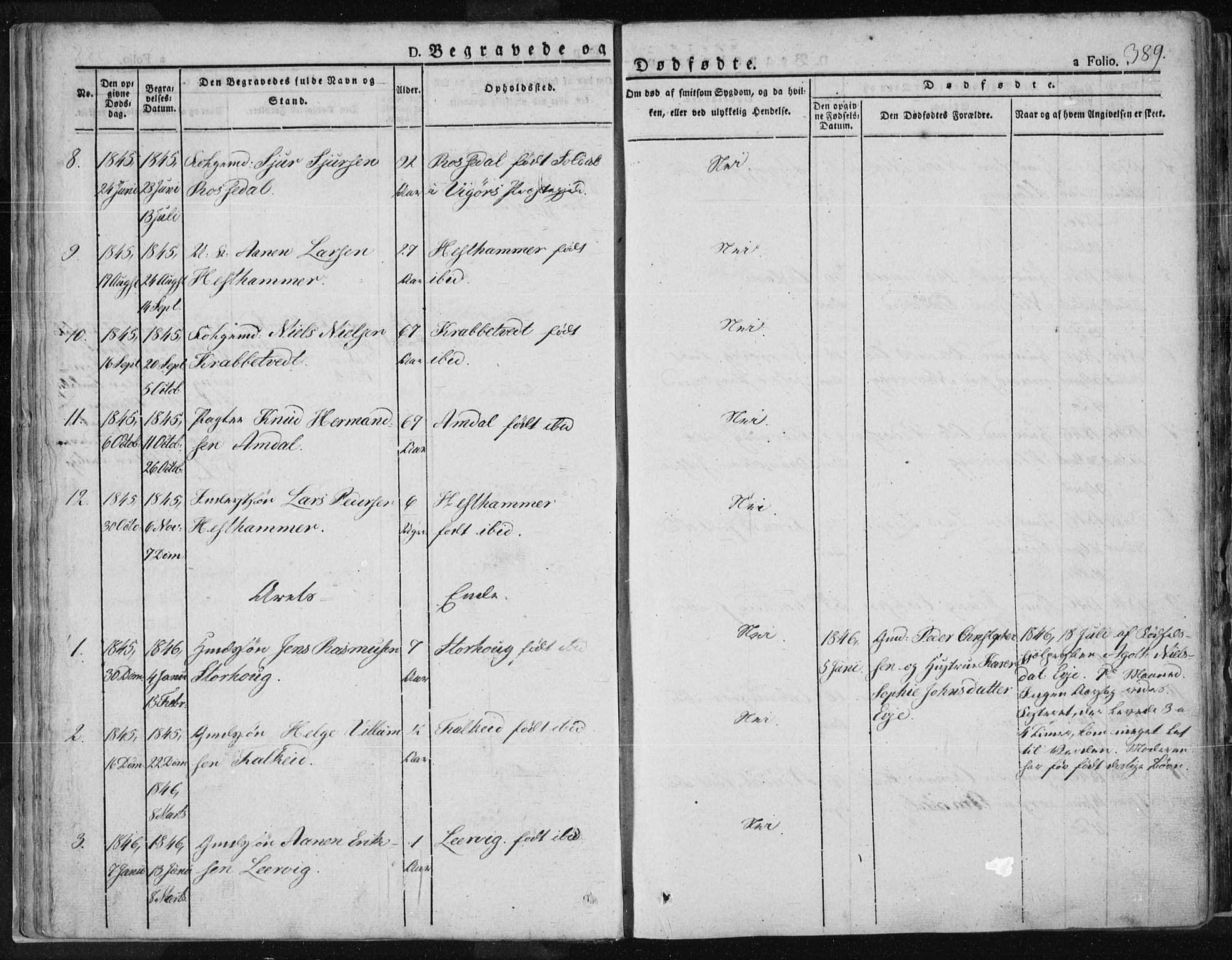Tysvær sokneprestkontor, SAST/A -101864/H/Ha/Haa/L0001: Parish register (official) no. A 1.2, 1831-1856, p. 389
