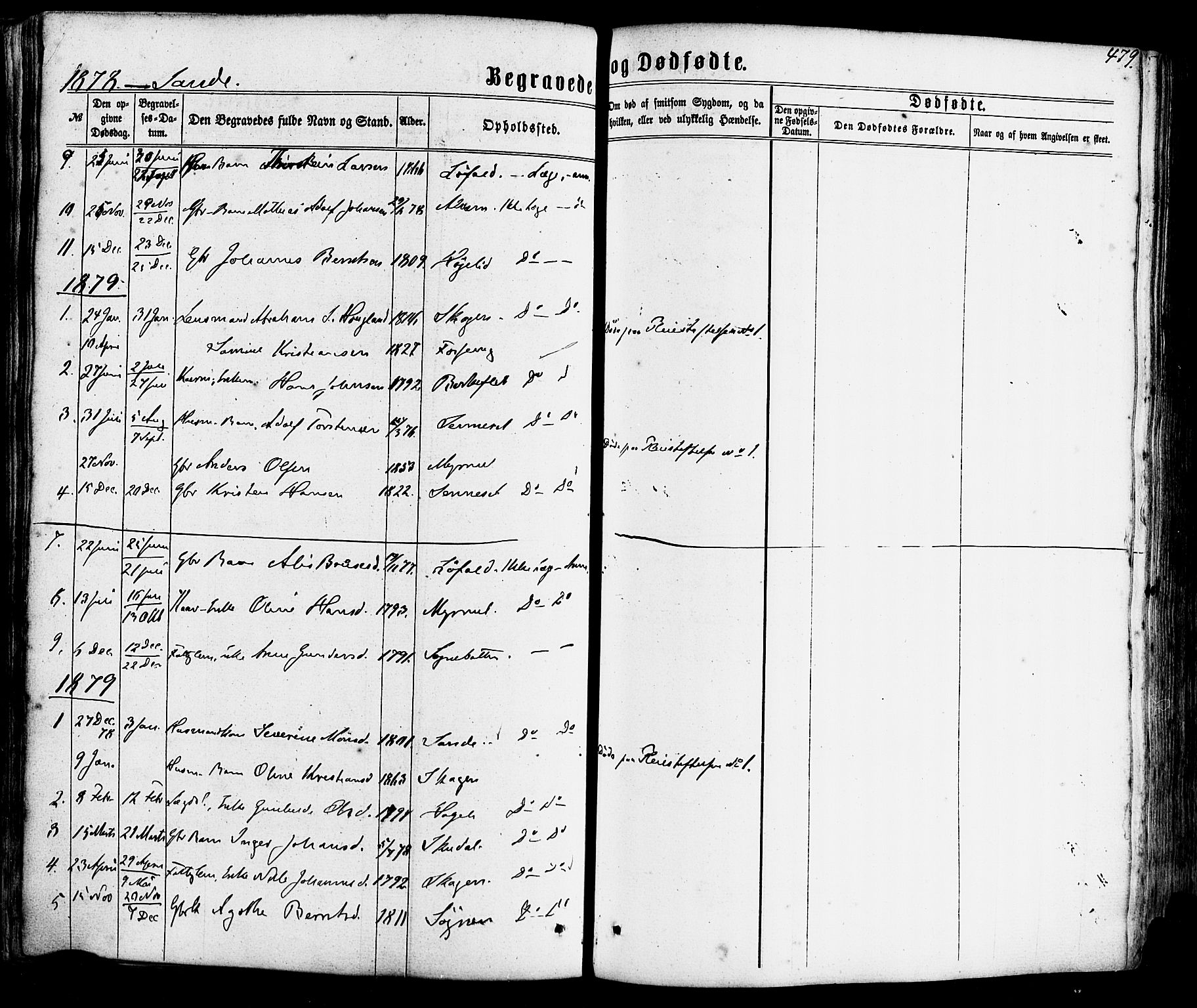 Gaular sokneprestembete, SAB/A-80001/H/Haa: Parish register (official) no. A 5, 1860-1881, p. 479