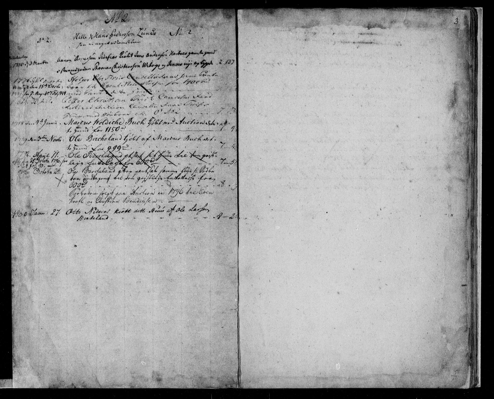 Kristiansand byrett, AV/SAK-1223-0001/G/Ga/L0001: Mortgage register no. 1, 1690-1800, p. 3