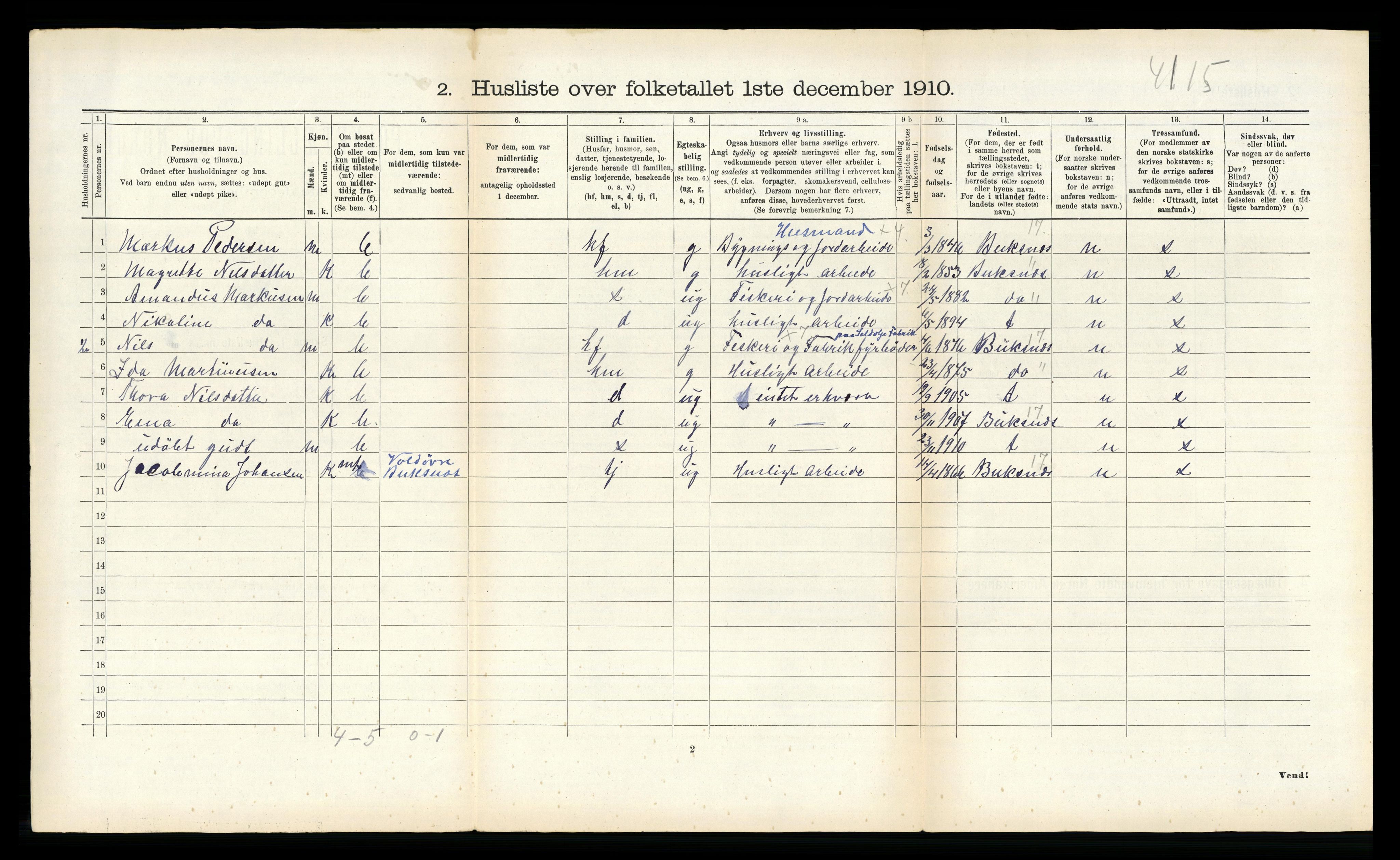 RA, 1910 census for Borge, 1910, p. 162