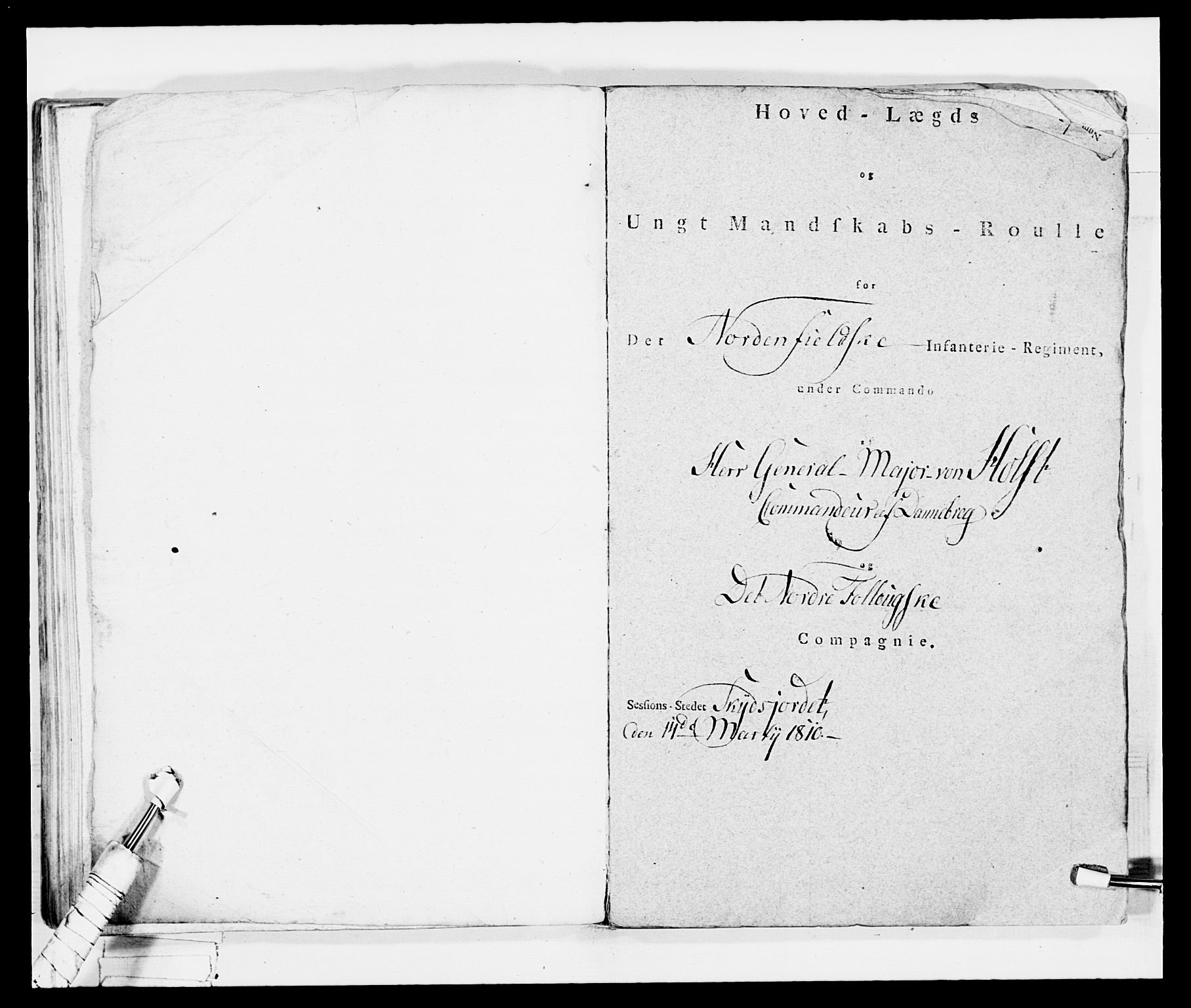 Generalitets- og kommissariatskollegiet, Det kongelige norske kommissariatskollegium, RA/EA-5420/E/Eh/L0034: Nordafjelske gevorbne infanteriregiment, 1810, p. 58