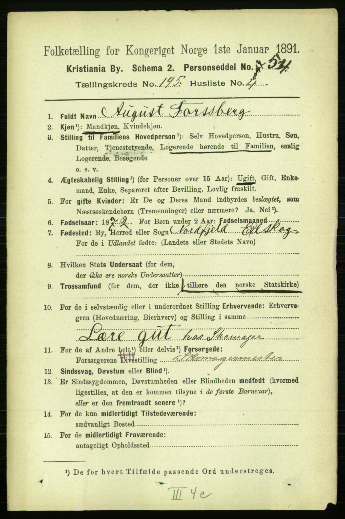 RA, 1891 census for 0301 Kristiania, 1891, p. 117575