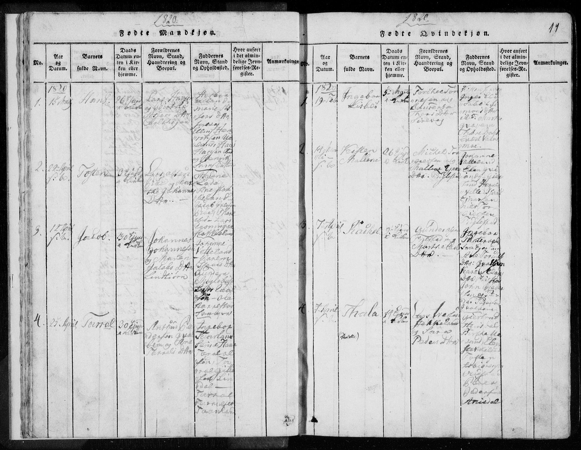 Eigersund sokneprestkontor, AV/SAST-A-101807/S08/L0008: Parish register (official) no. A 8, 1816-1847, p. 11