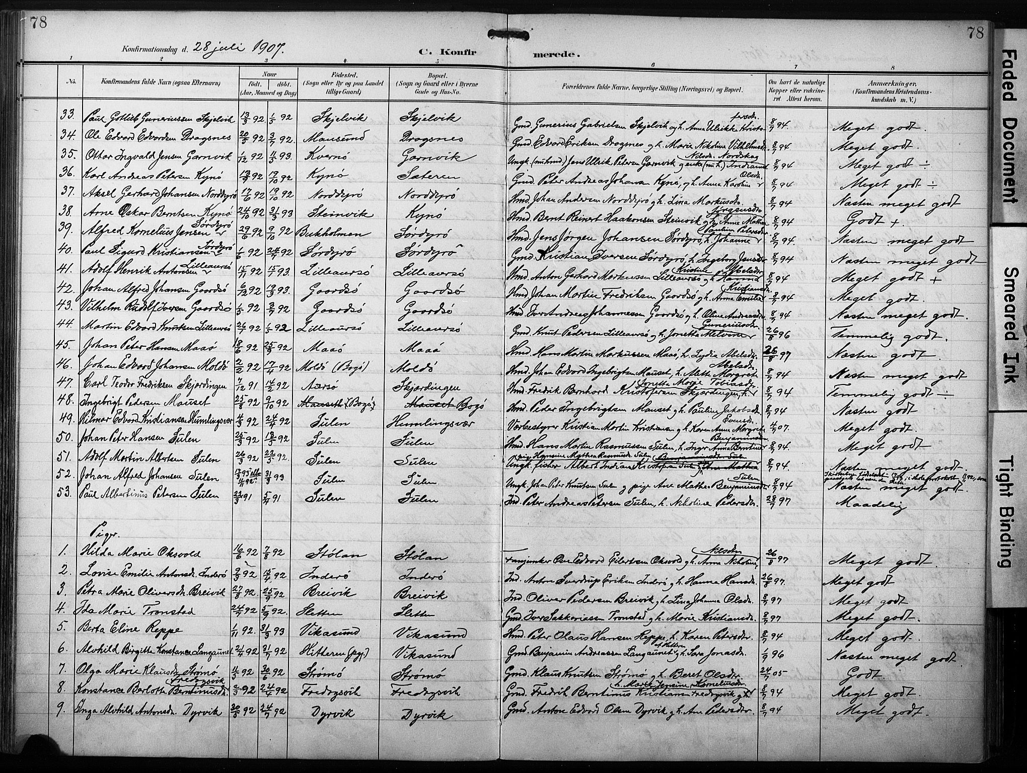 Ministerialprotokoller, klokkerbøker og fødselsregistre - Sør-Trøndelag, SAT/A-1456/640/L0580: Parish register (official) no. 640A05, 1902-1910, p. 78