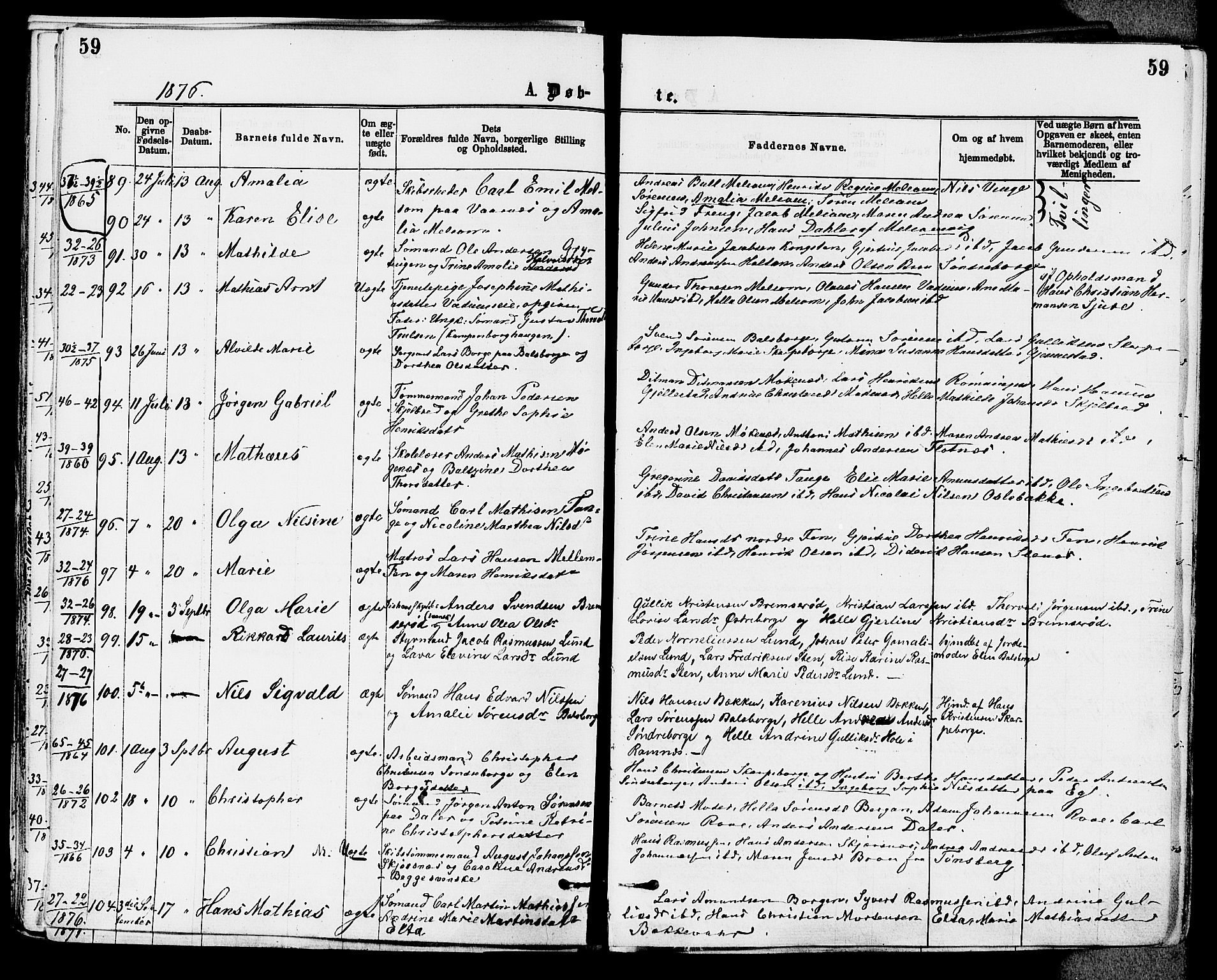 Stokke kirkebøker, SAKO/A-320/F/Fa/L0009: Parish register (official) no. I 9, 1872-1883, p. 59