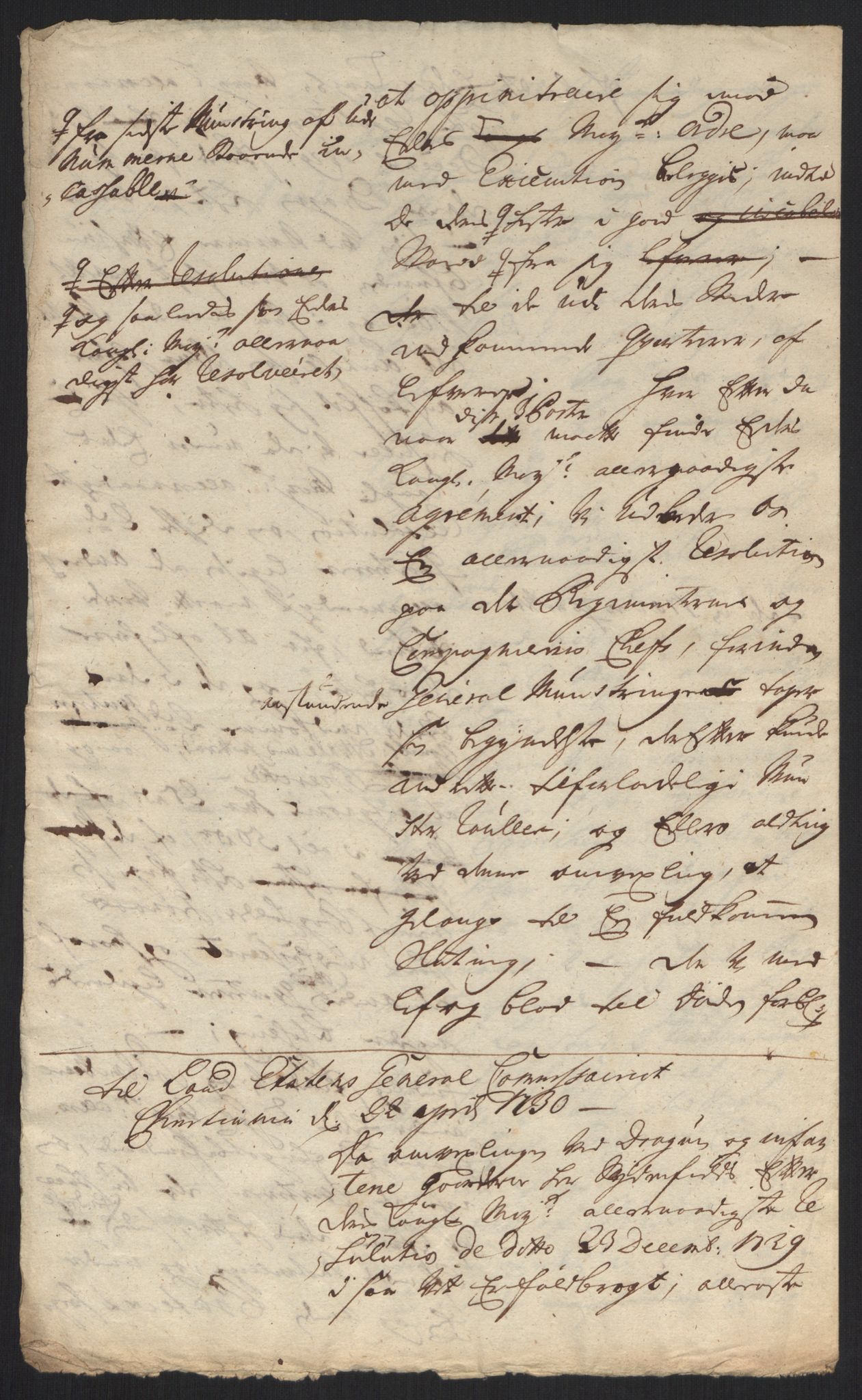 Kommanderende general (KG I) med Det norske krigsdirektorium, AV/RA-EA-5419/B/L0013: Kommanderende generals konsepter, 1730-1733, p. 11