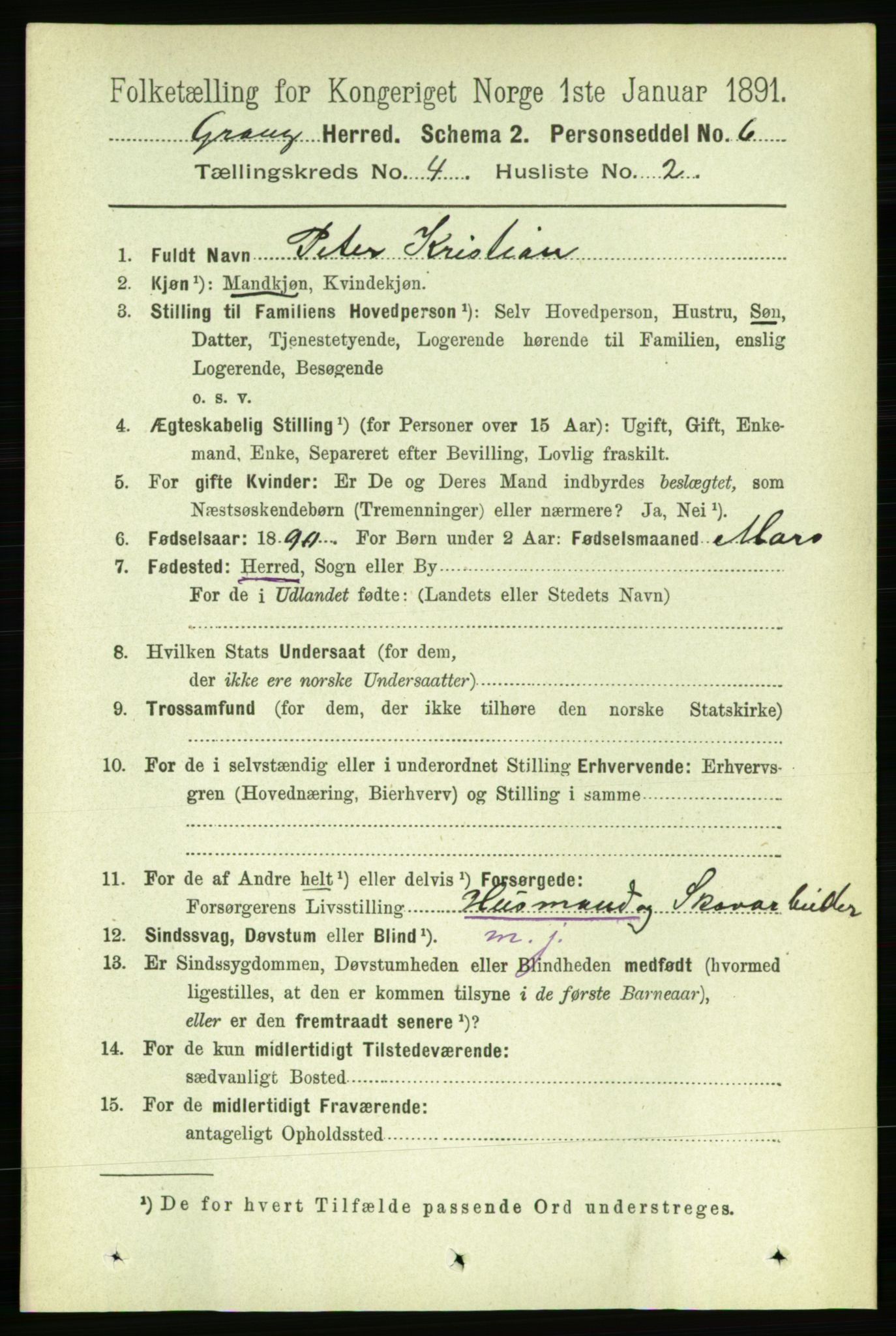 RA, 1891 census for 1742 Grong, 1891, p. 1502