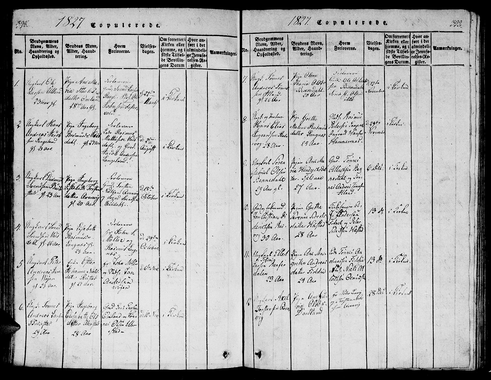 Flekkefjord sokneprestkontor, SAK/1111-0012/F/Fb/Fbb/L0001: Parish register (copy) no. B 1, 1815-1830, p. 408-409