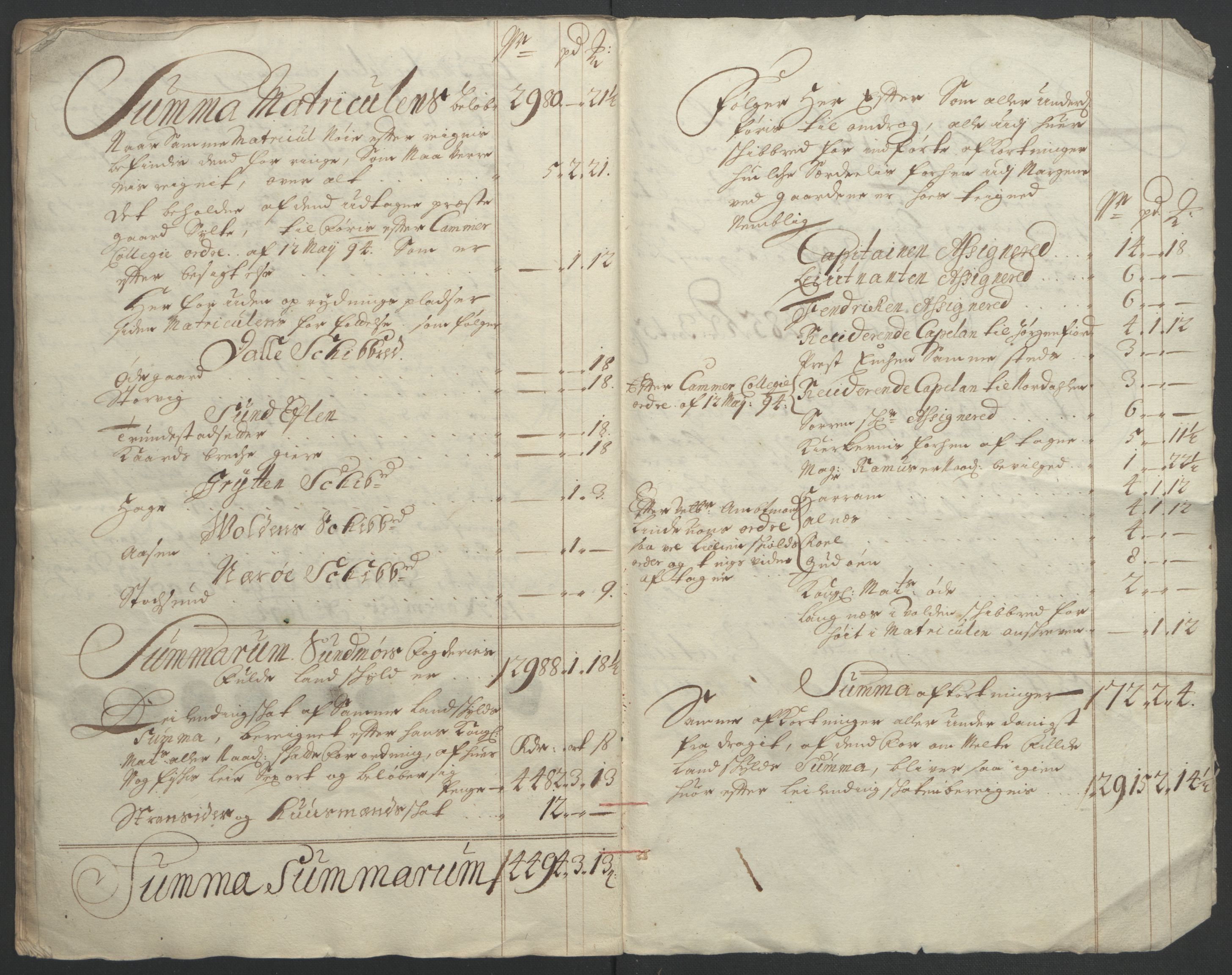 Rentekammeret inntil 1814, Reviderte regnskaper, Fogderegnskap, AV/RA-EA-4092/R54/L3555: Fogderegnskap Sunnmøre, 1694-1695, p. 35