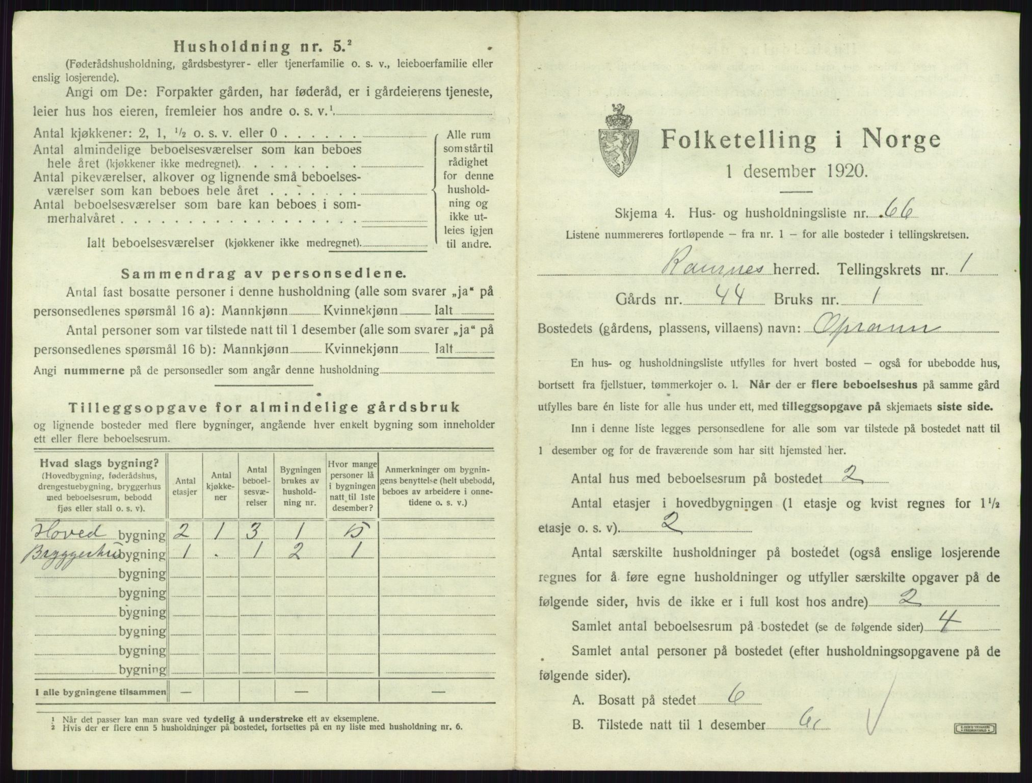 SAKO, 1920 census for Ramnes, 1920, p. 163