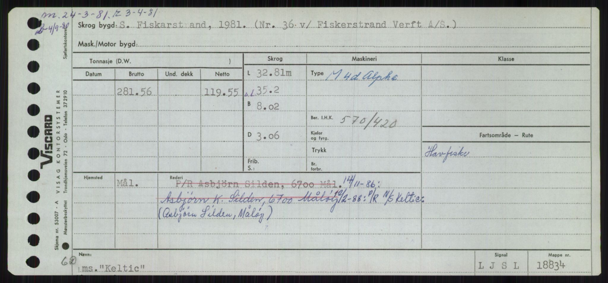 Sjøfartsdirektoratet med forløpere, Skipsmålingen, AV/RA-S-1627/H/Ha/L0003/0001: Fartøy, Hilm-Mar / Fartøy, Hilm-Kol, p. 725