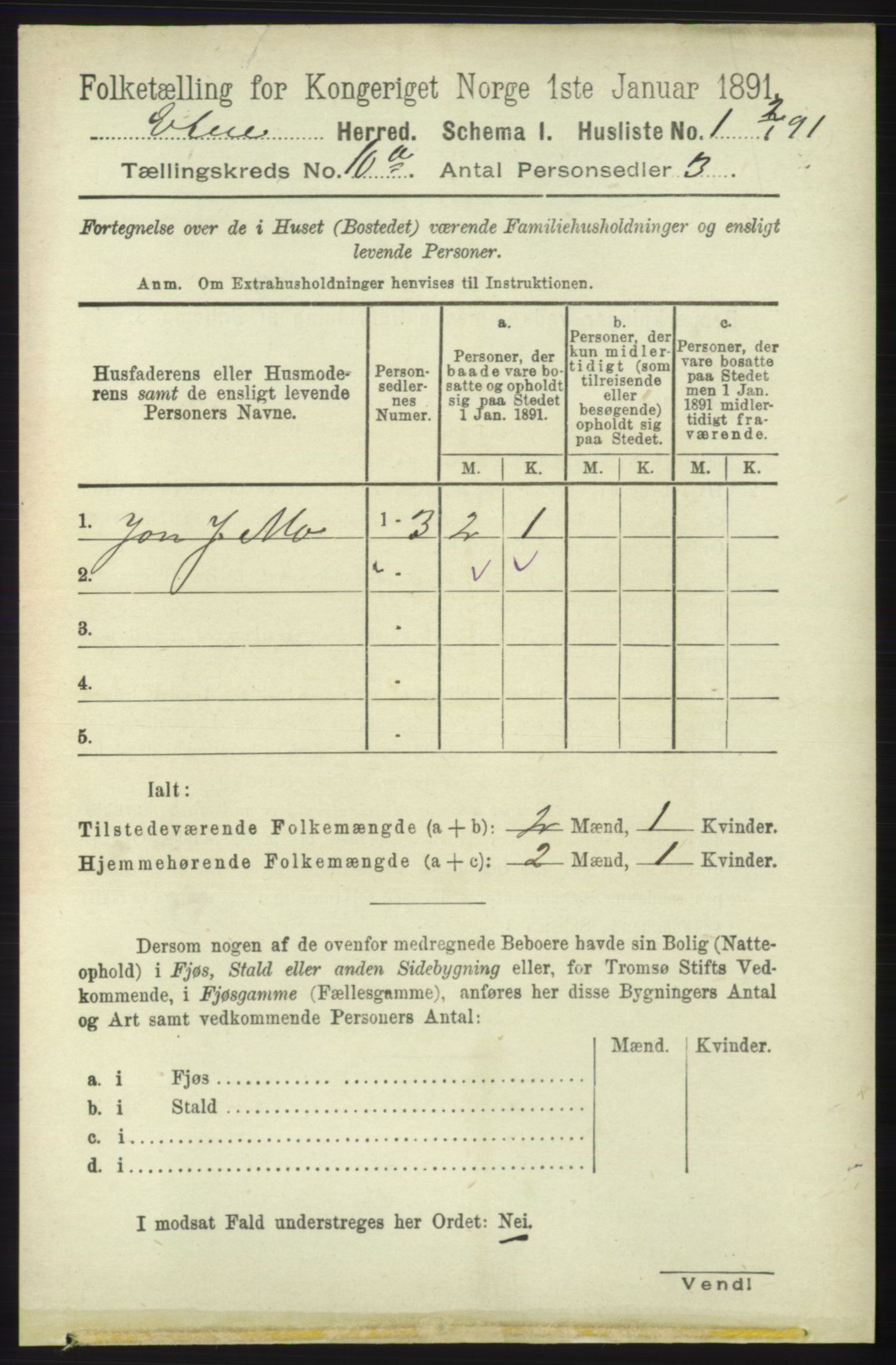 RA, 1891 census for 1211 Etne, 1891, p. 1841