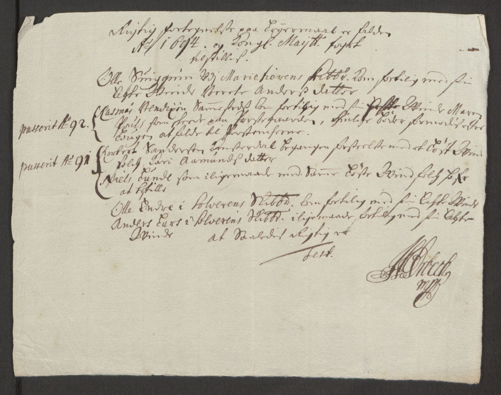 Rentekammeret inntil 1814, Reviderte regnskaper, Fogderegnskap, RA/EA-4092/R52/L3307: Fogderegnskap Sogn, 1693-1694, p. 446