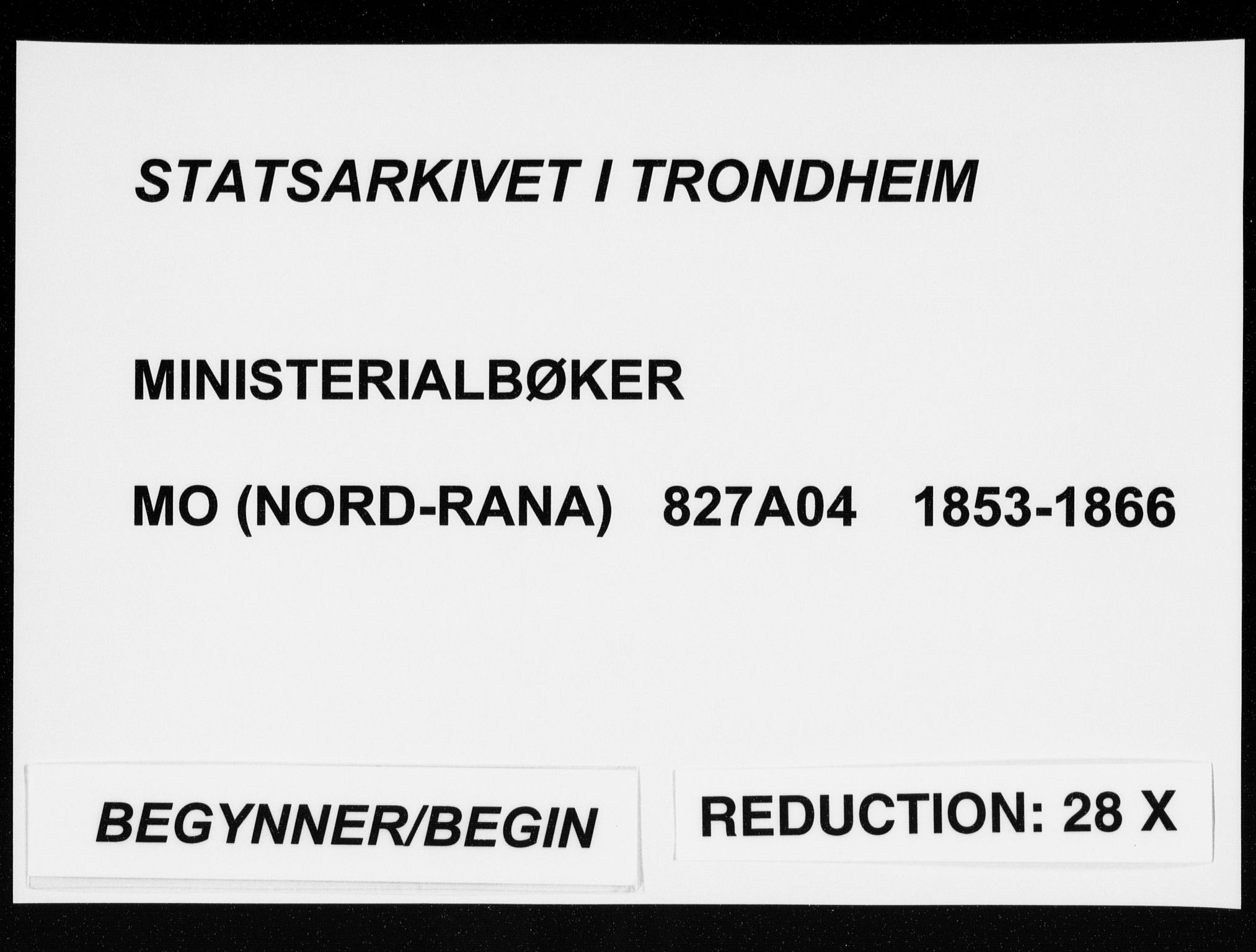 Ministerialprotokoller, klokkerbøker og fødselsregistre - Nordland, SAT/A-1459/827/L0392: Parish register (official) no. 827A04, 1853-1866