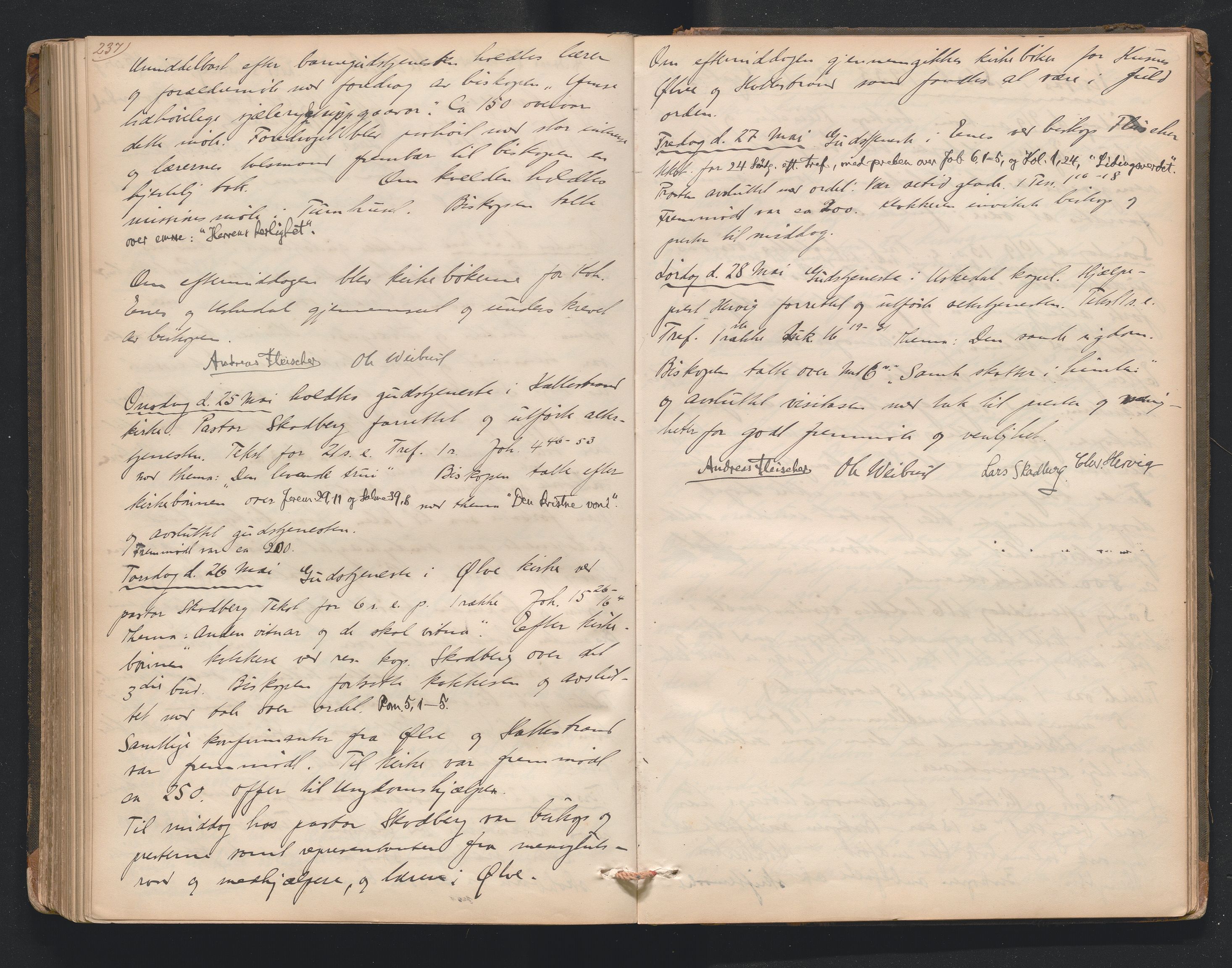Nordre Sunnhordland prosti, AV/SAB-A-99912/F/L0001: Visitasprotokoll , 1860-1959, p. 237