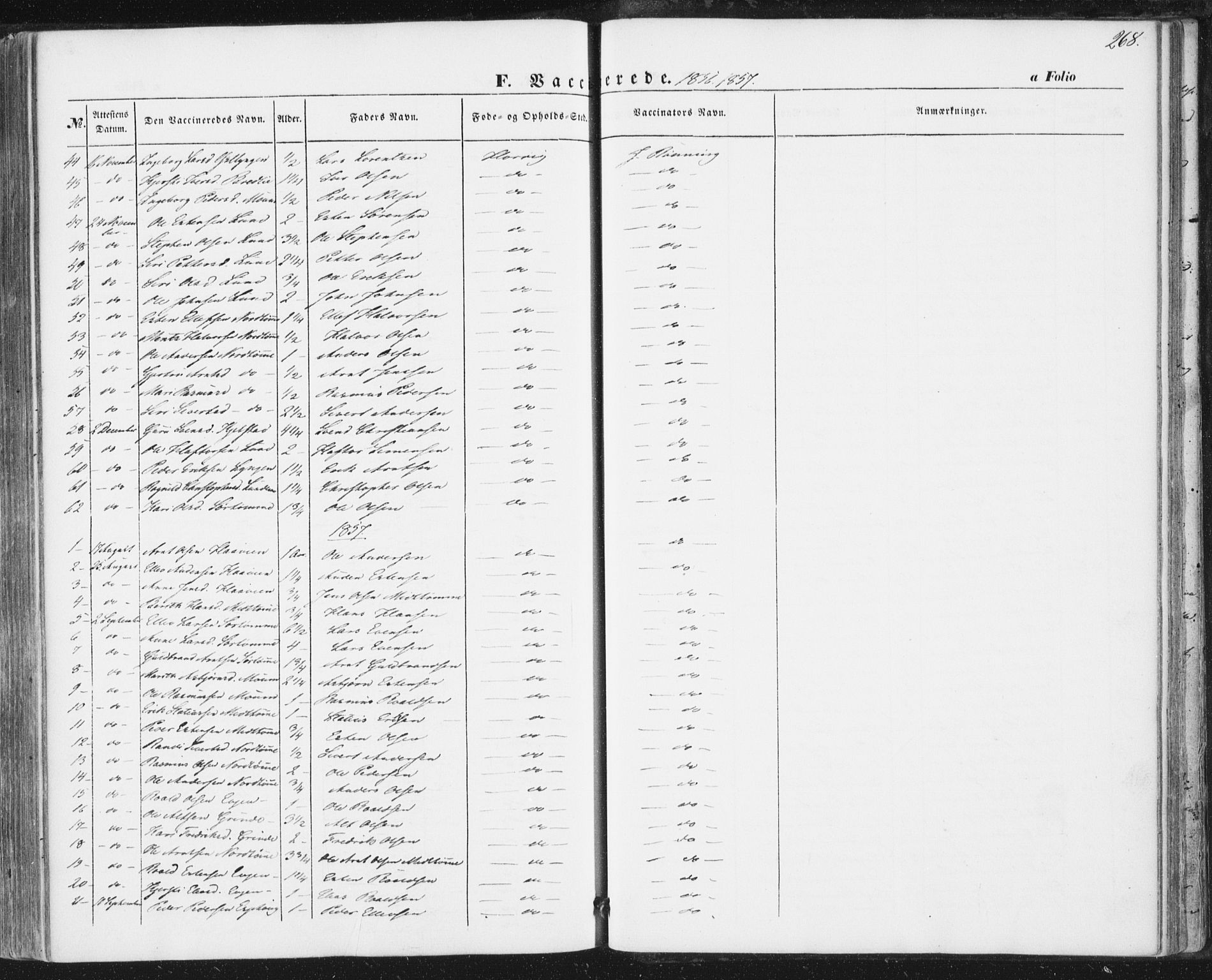 Ministerialprotokoller, klokkerbøker og fødselsregistre - Sør-Trøndelag, SAT/A-1456/692/L1103: Parish register (official) no. 692A03, 1849-1870, p. 268