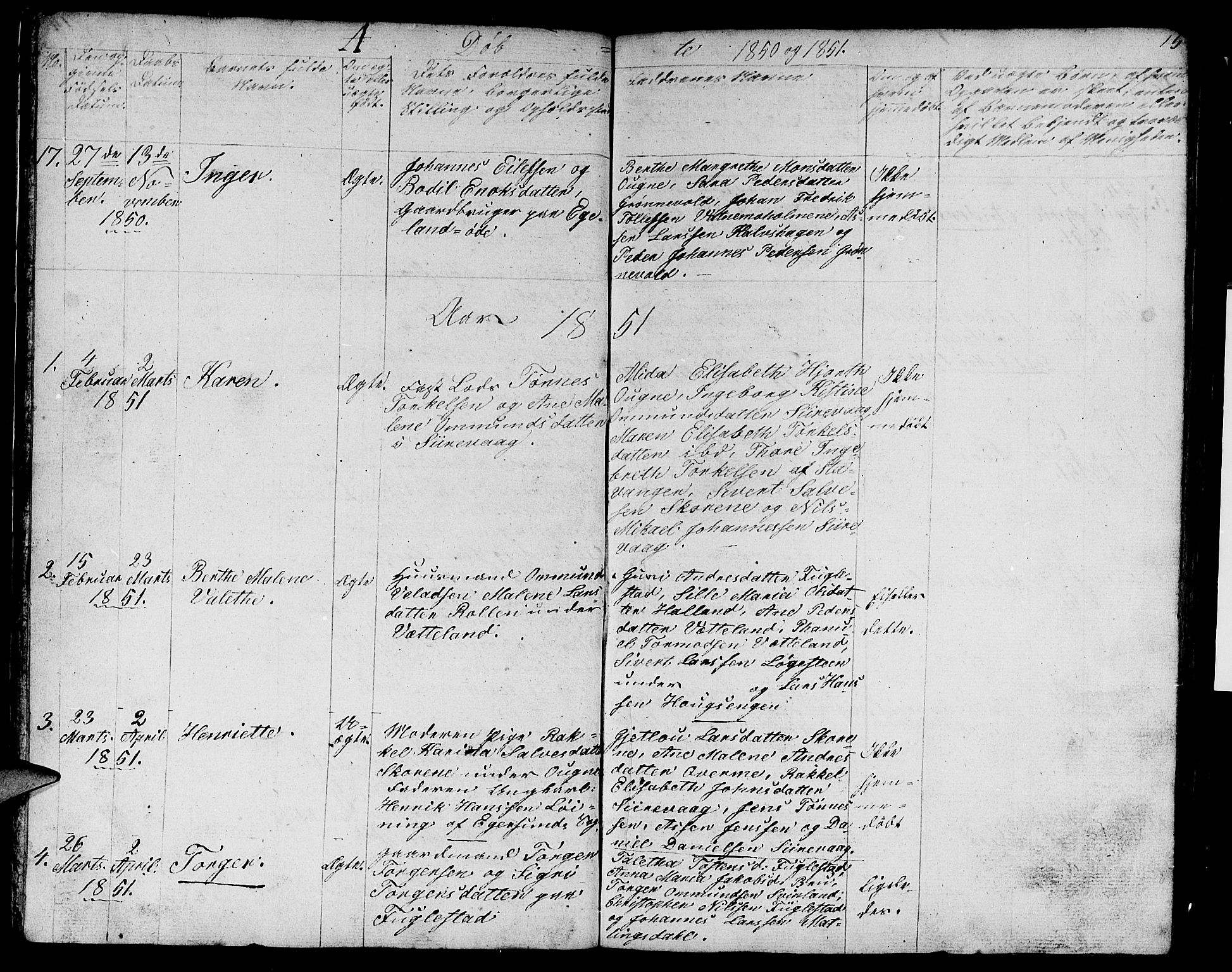 Eigersund sokneprestkontor, SAST/A-101807/S09/L0003: Parish register (copy) no. B 3, 1846-1875, p. 15