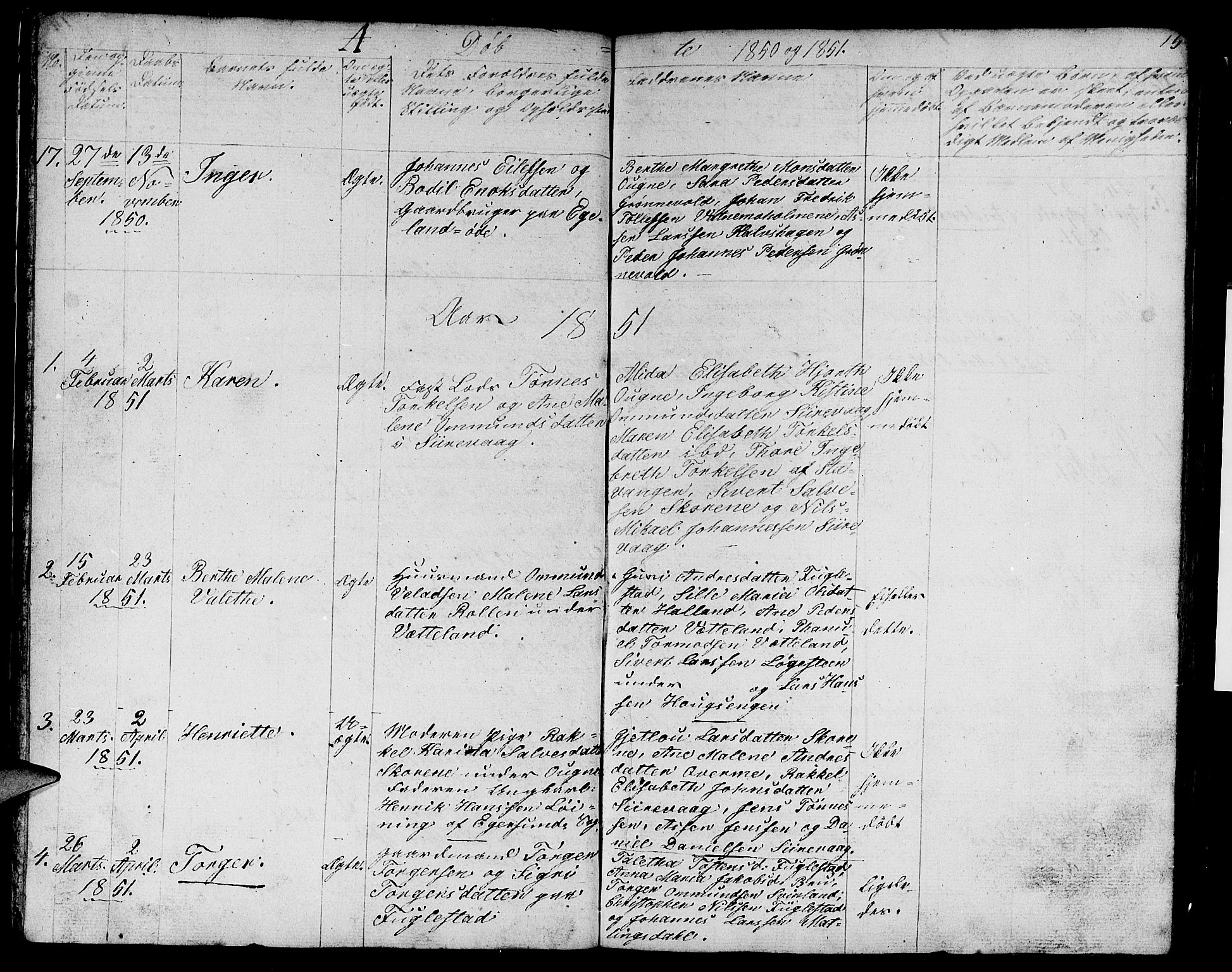 Eigersund sokneprestkontor, AV/SAST-A-101807/S09/L0003: Parish register (copy) no. B 3, 1846-1875, p. 15