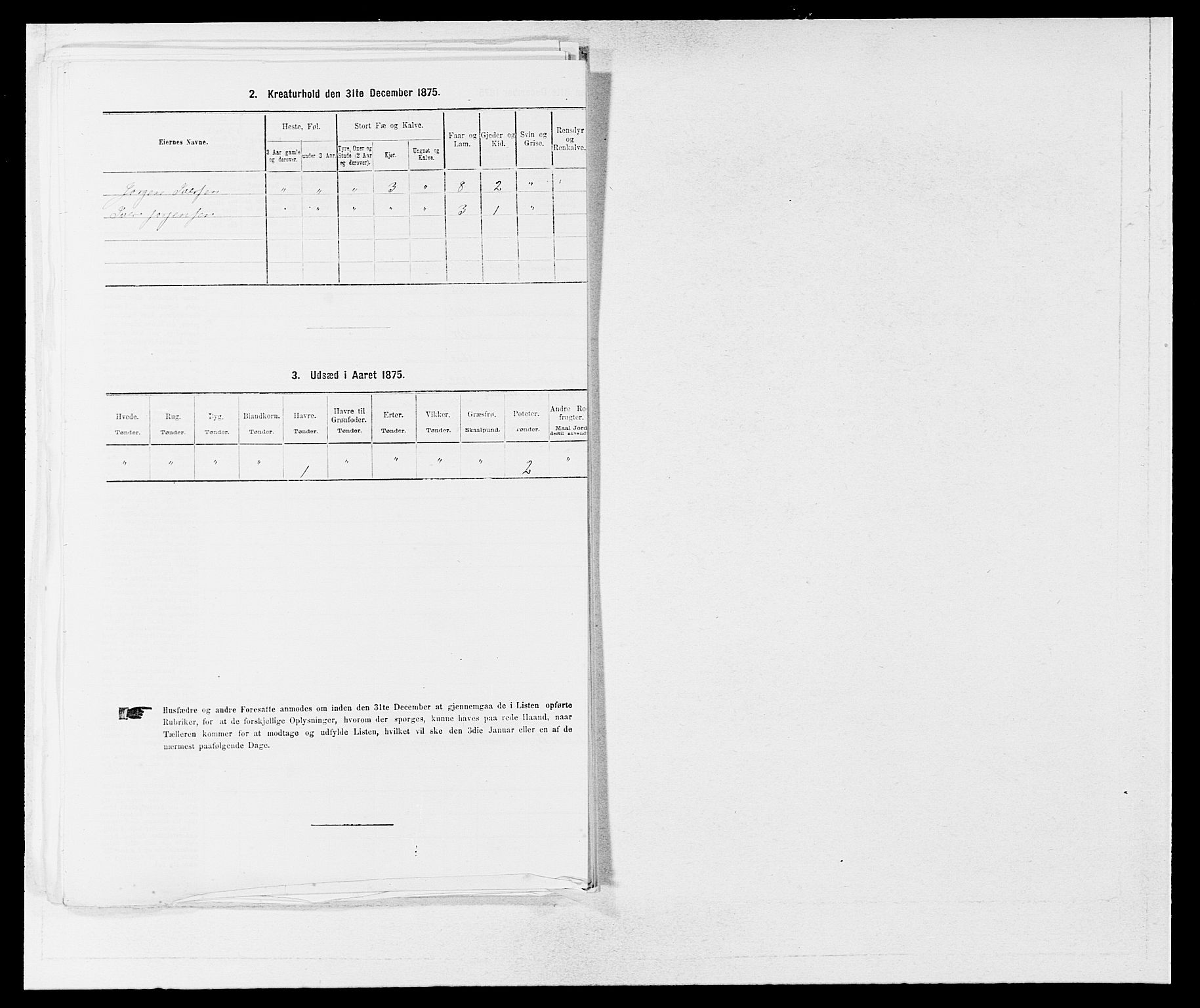 SAB, 1875 census for 1263P Lindås, 1875, p. 1095