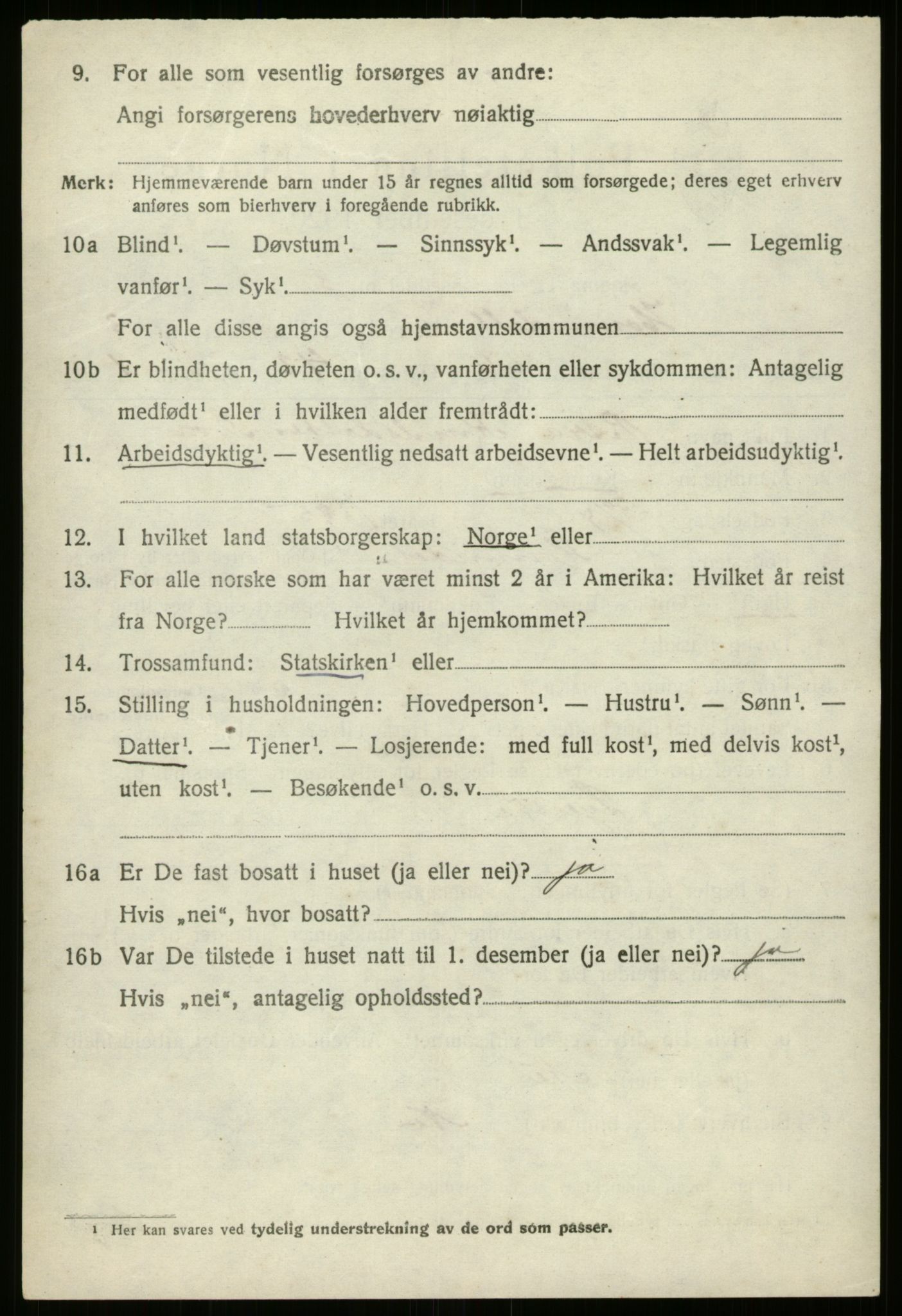 SAB, 1920 census for Hornindal, 1920, p. 1753