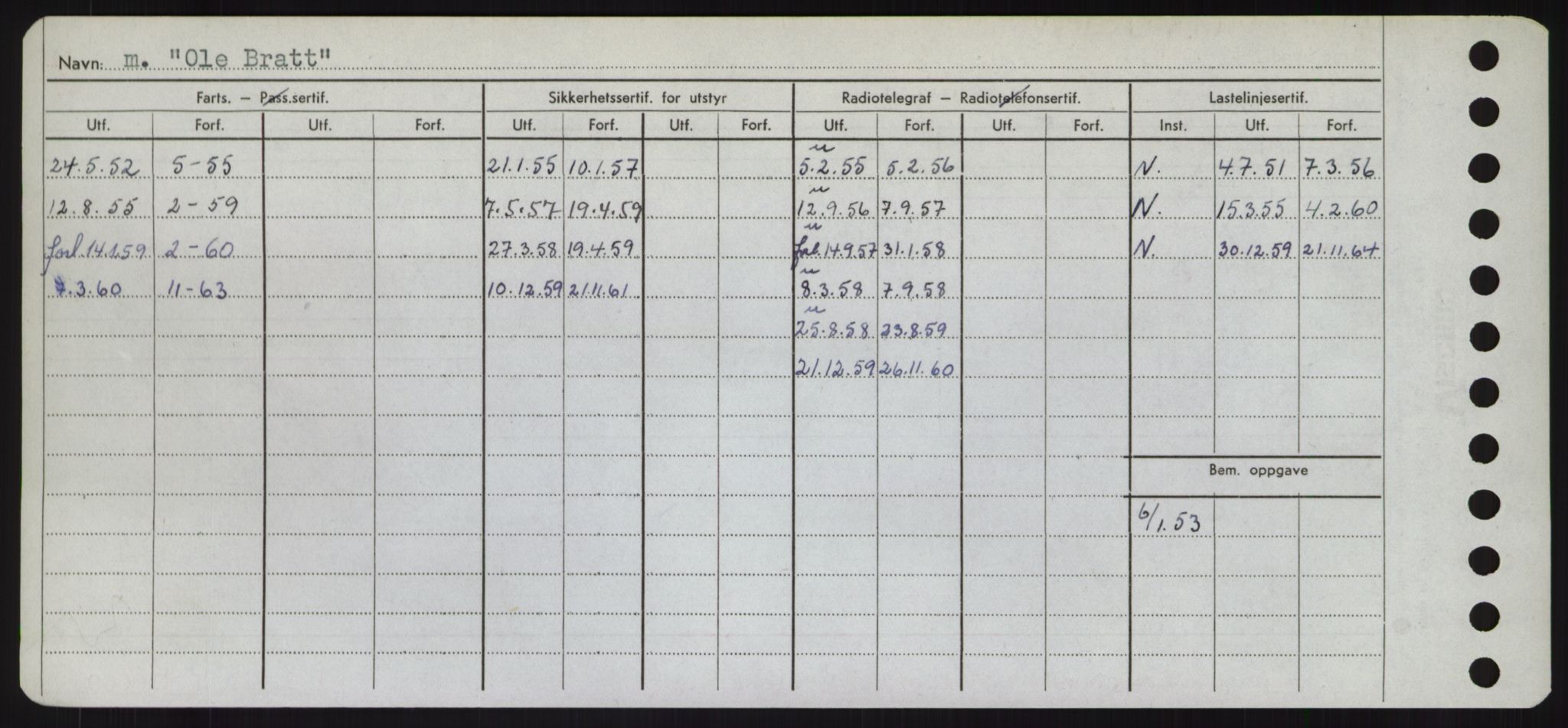 Sjøfartsdirektoratet med forløpere, Skipsmålingen, RA/S-1627/H/Hd/L0028: Fartøy, O, p. 212