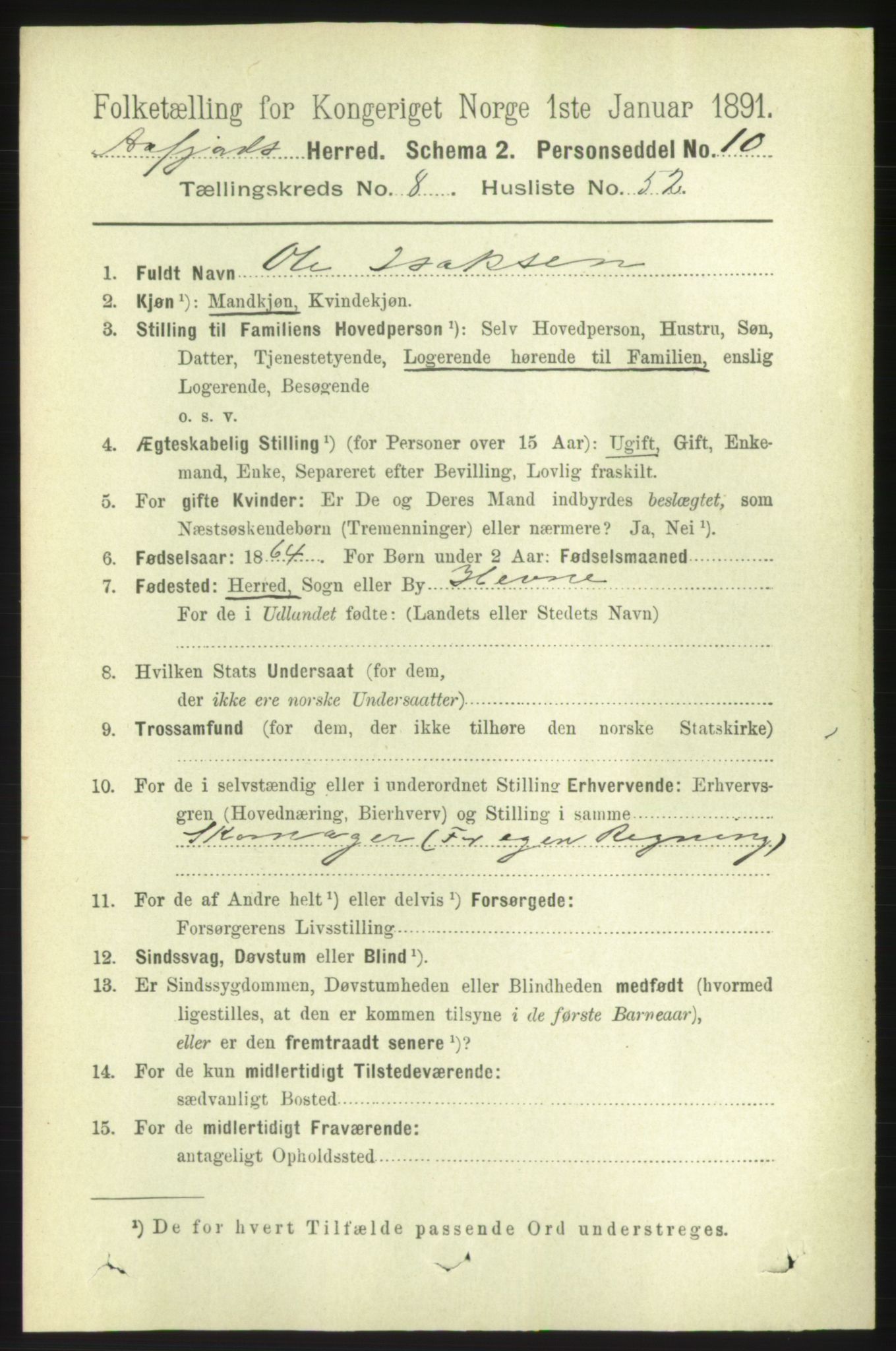 RA, 1891 census for 1630 Åfjord, 1891, p. 2359