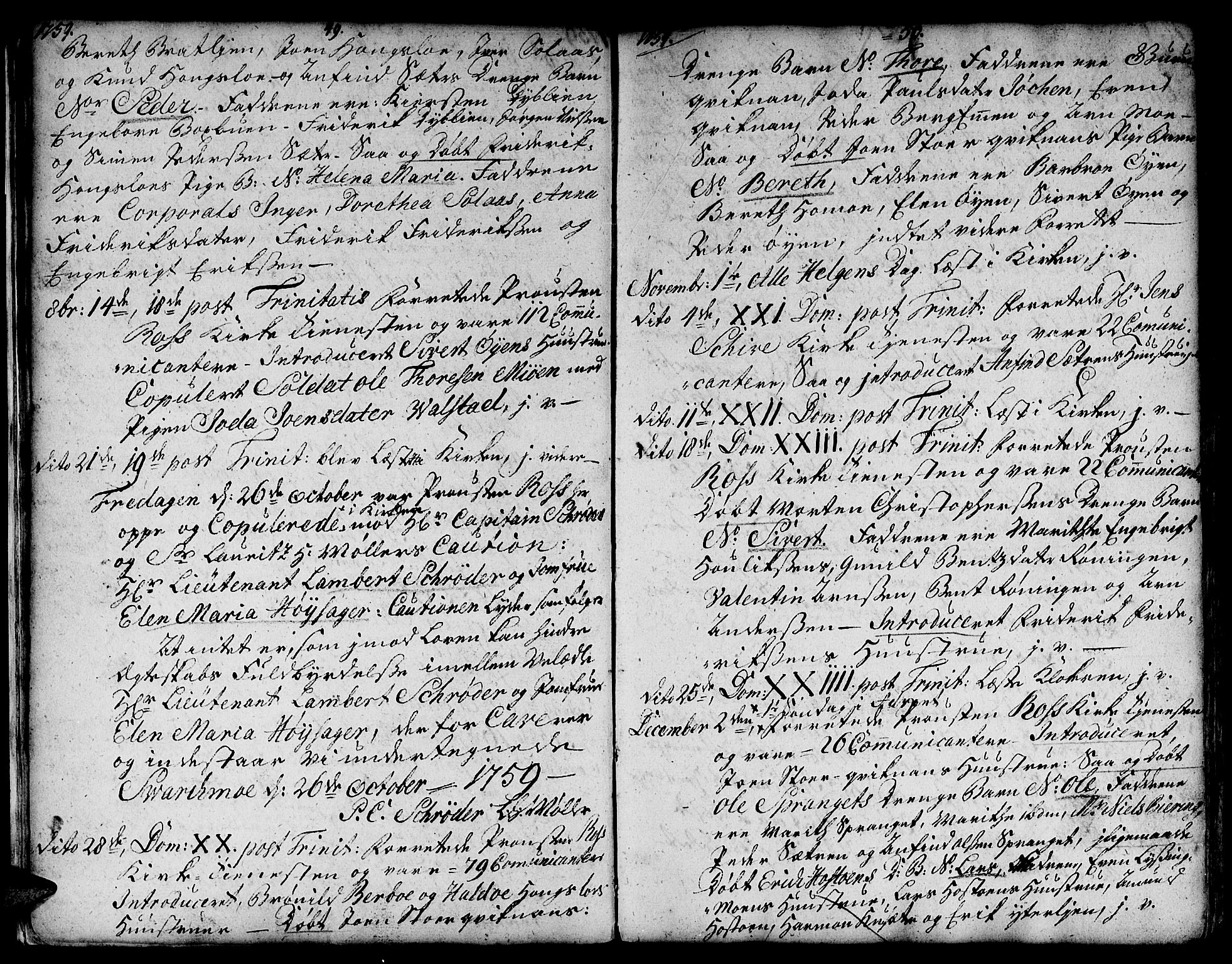 Ministerialprotokoller, klokkerbøker og fødselsregistre - Sør-Trøndelag, SAT/A-1456/671/L0840: Parish register (official) no. 671A02, 1756-1794, p. 49-50
