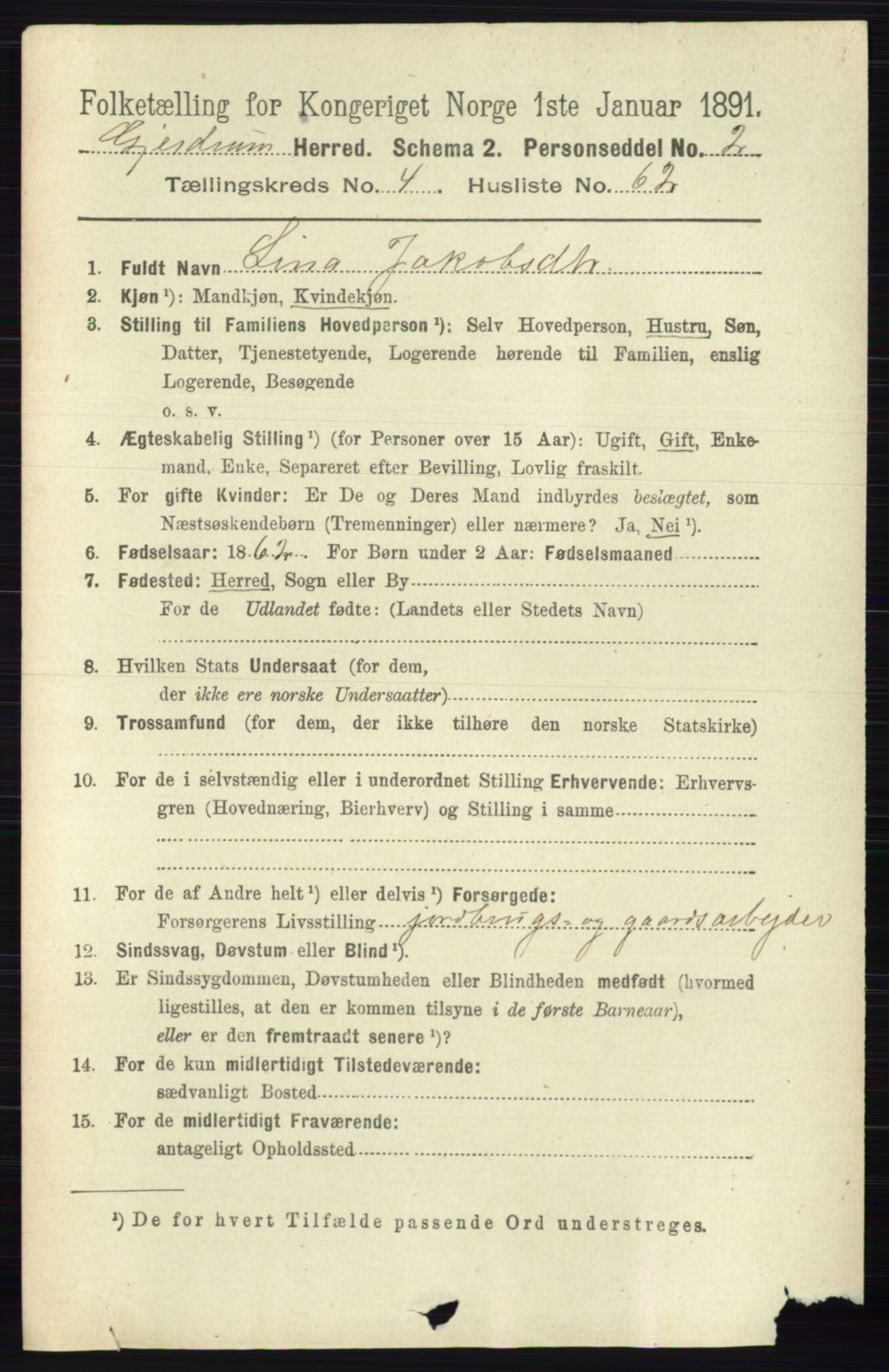 RA, 1891 census for 0234 Gjerdrum, 1891, p. 2165