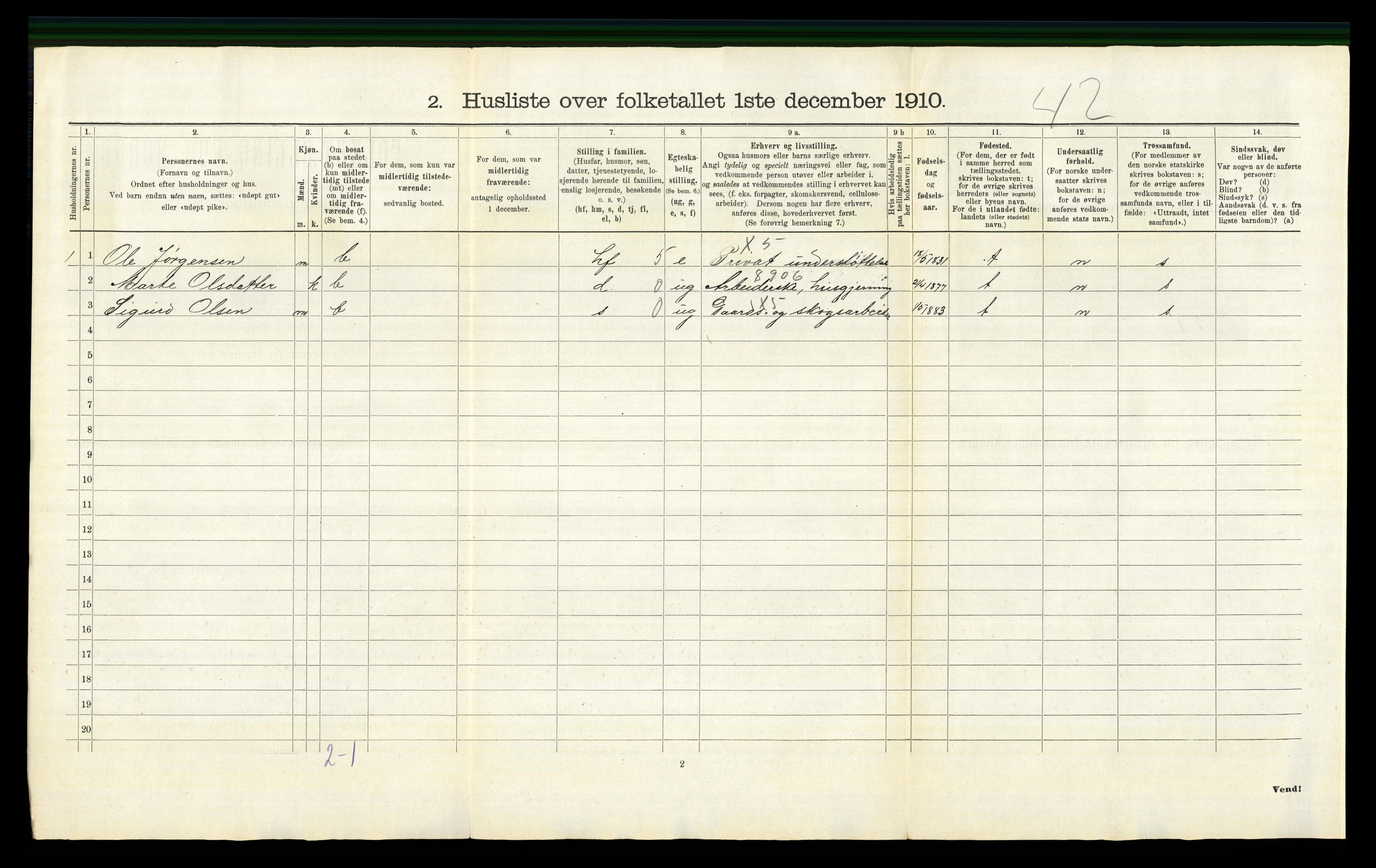 RA, 1910 census for Fåberg, 1910, p. 63