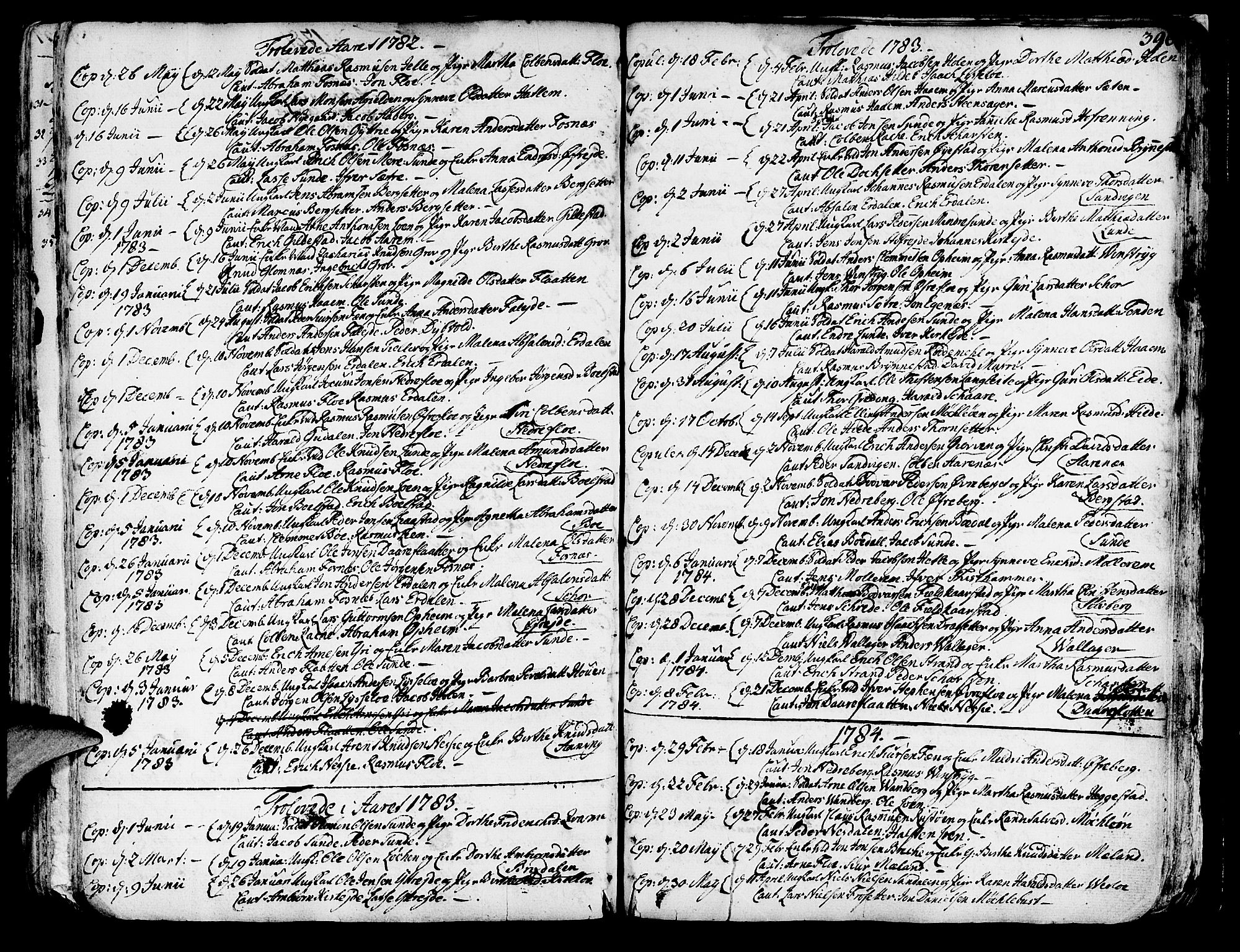 Innvik sokneprestembete, SAB/A-80501: Parish register (official) no. A 1, 1750-1816, p. 390