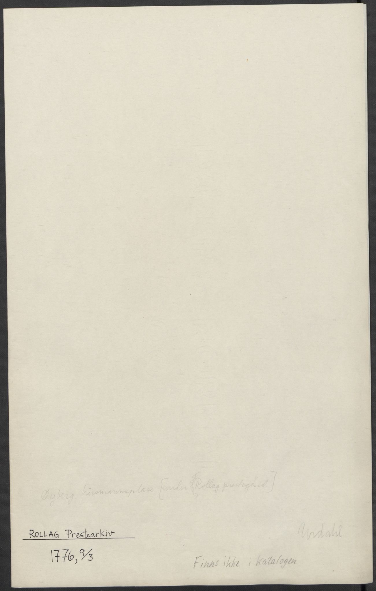 Riksarkivets diplomsamling, AV/RA-EA-5965/F15/L0018: Prestearkiv - Buskerud, 1764-1814, p. 191