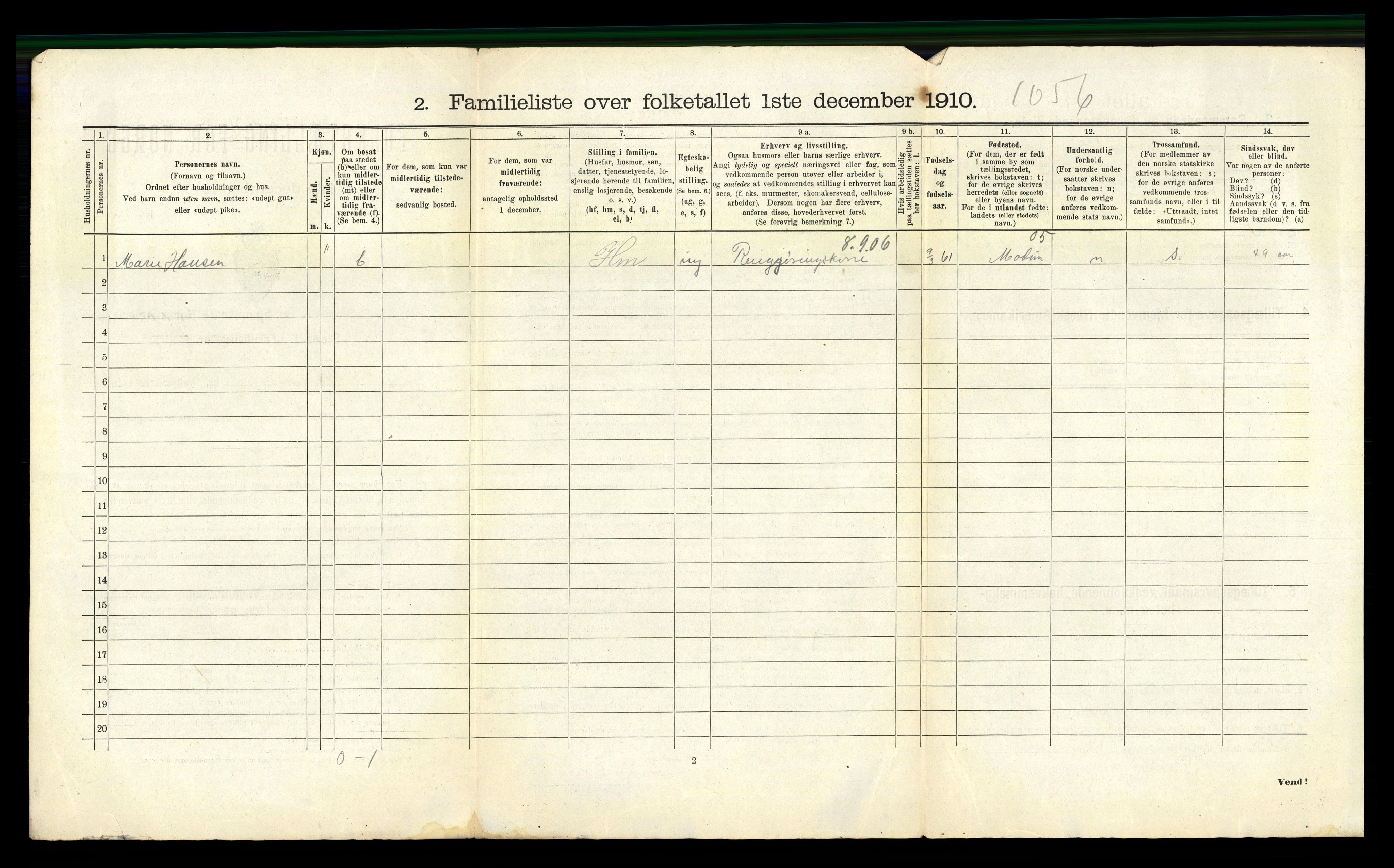 RA, 1910 census for Drammen, 1910, p. 9113