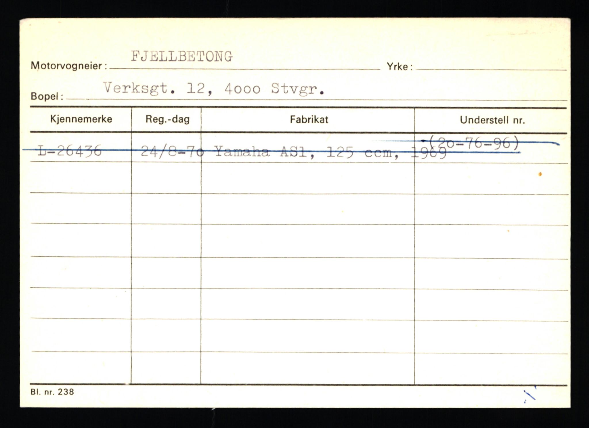 Stavanger trafikkstasjon, AV/SAST-A-101942/0/H/L0009: Fjælberg - Fuglerud, 1930-1971, p. 12