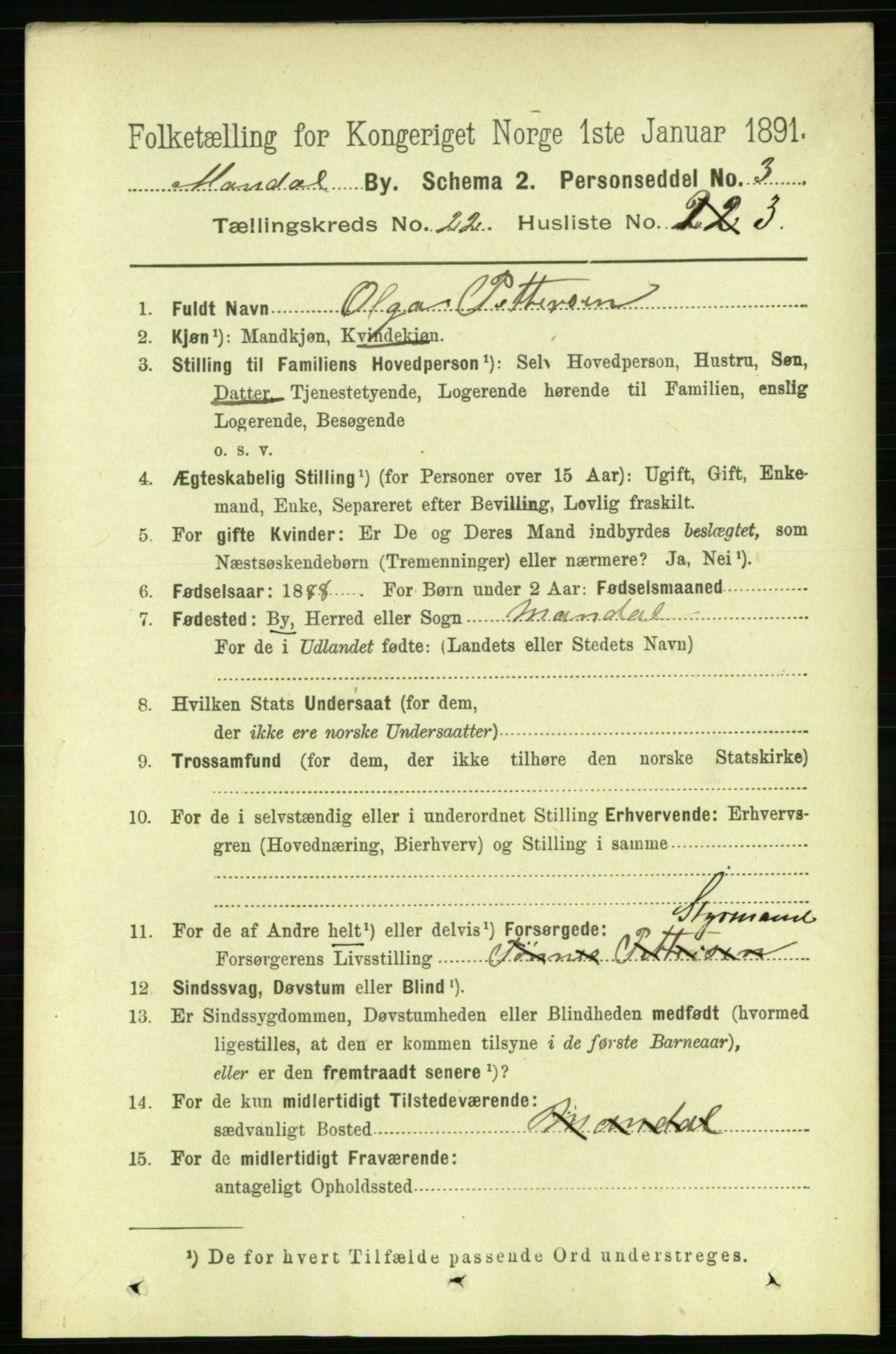 RA, 1891 census for 1002 Mandal, 1891, p. 4178