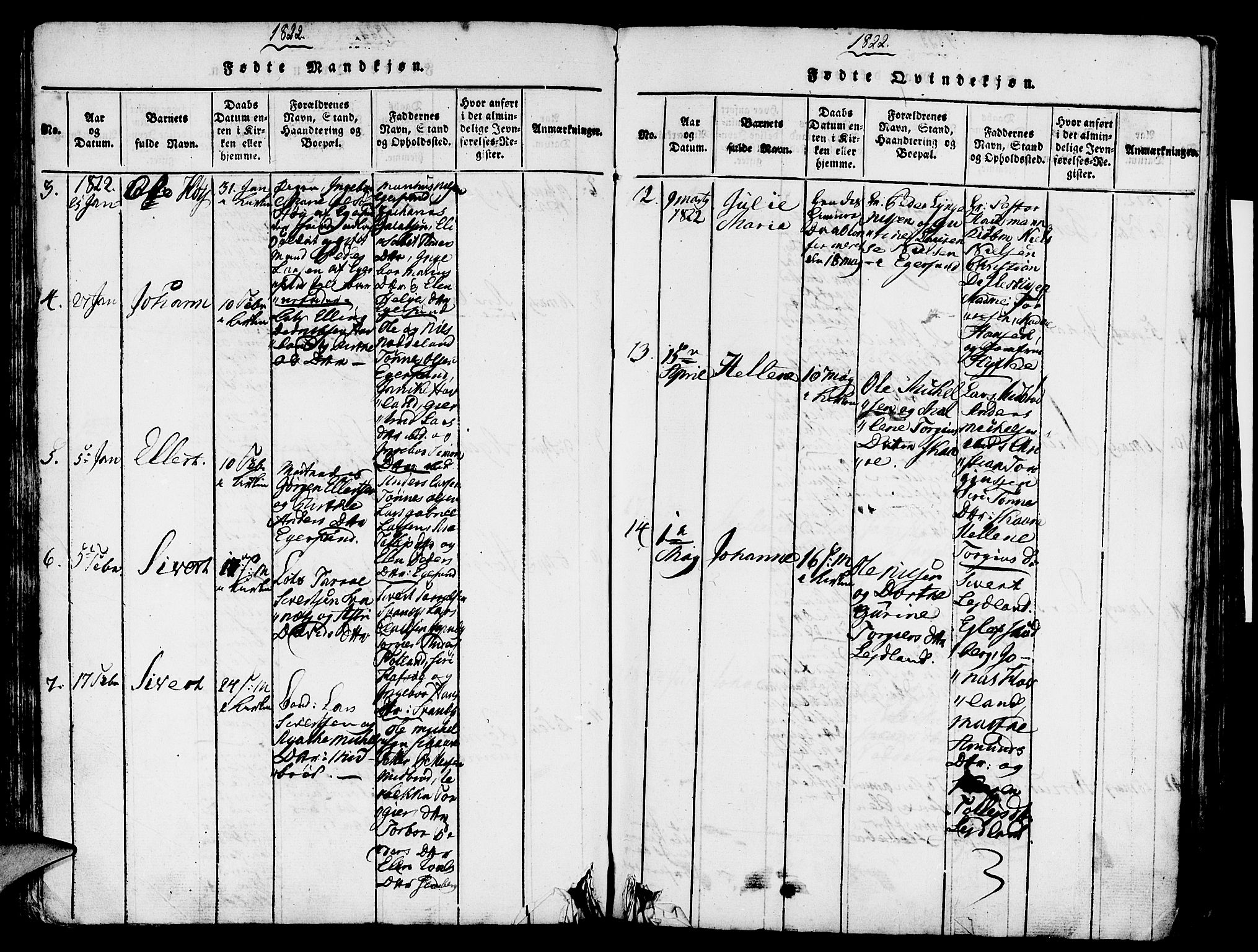 Eigersund sokneprestkontor, AV/SAST-A-101807/S08/L0007: Parish register (official) no. A 7, 1815-1827