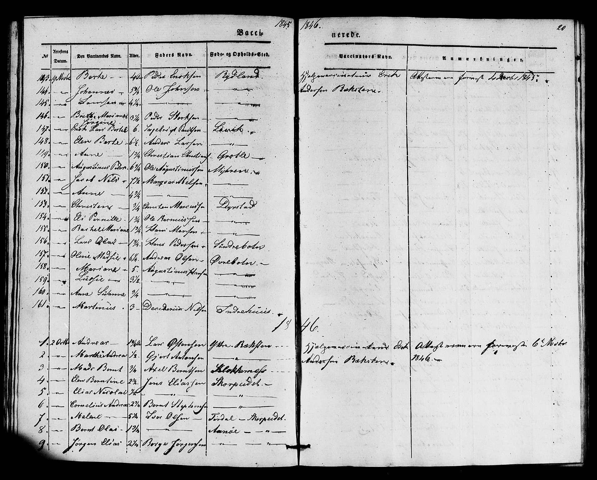 Kinn sokneprestembete, AV/SAB-A-80801/H/Haa/Haaa/L0016: Parish register (official) no. A 16, 1841-1858, p. 20