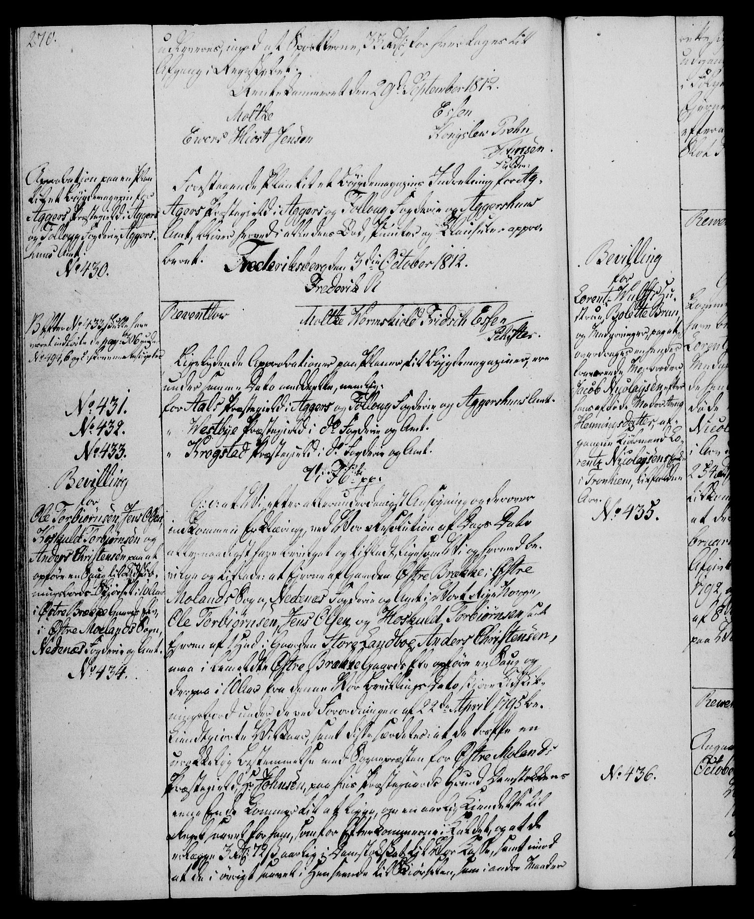 Rentekammeret, Kammerkanselliet, RA/EA-3111/G/Gg/Gga/L0020: Norsk ekspedisjonsprotokoll med register (merket RK 53.20), 1811-1814, p. 270