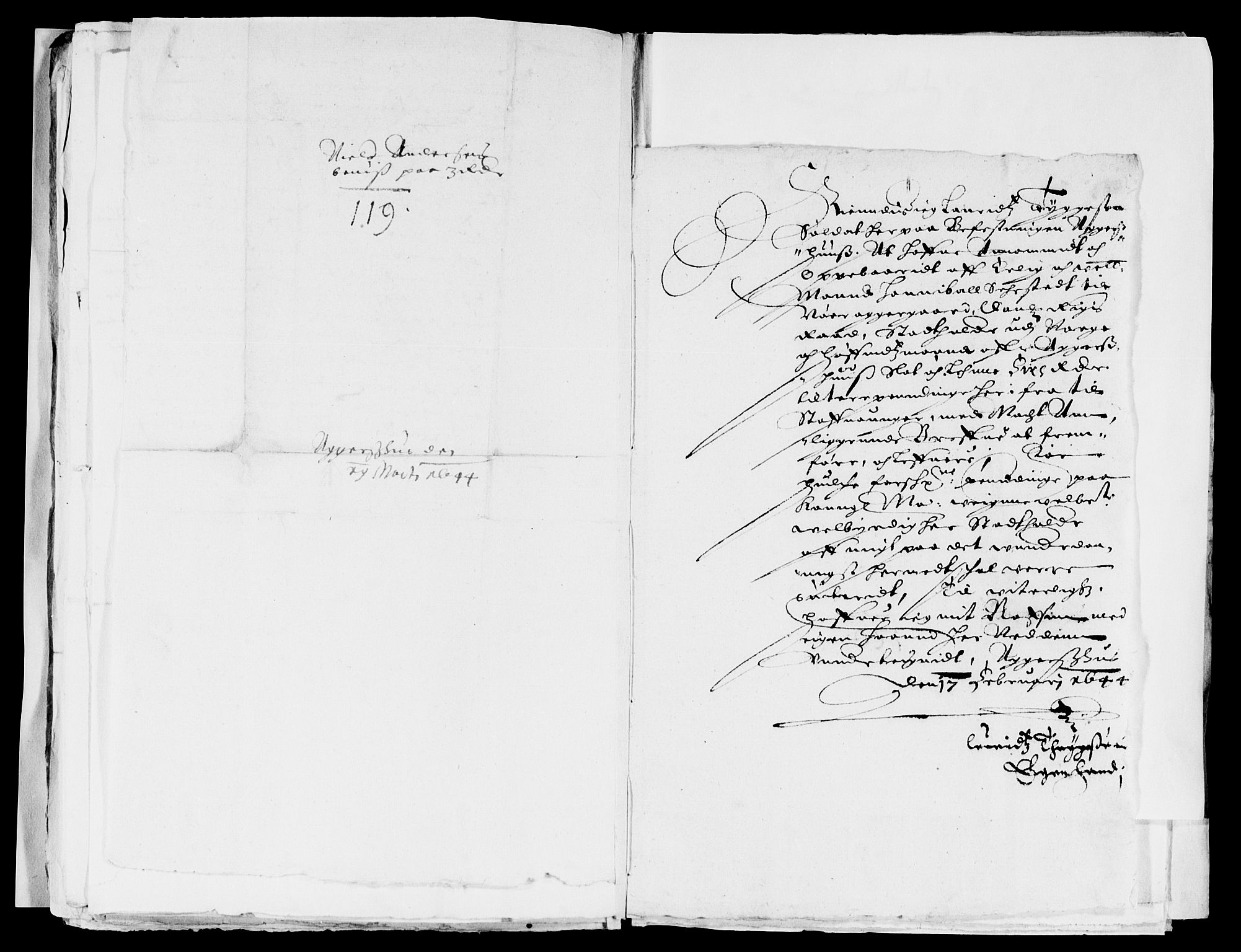 Rentekammeret inntil 1814, Reviderte regnskaper, Lensregnskaper, AV/RA-EA-5023/R/Rb/Rba/L0171: Akershus len, 1643-1644