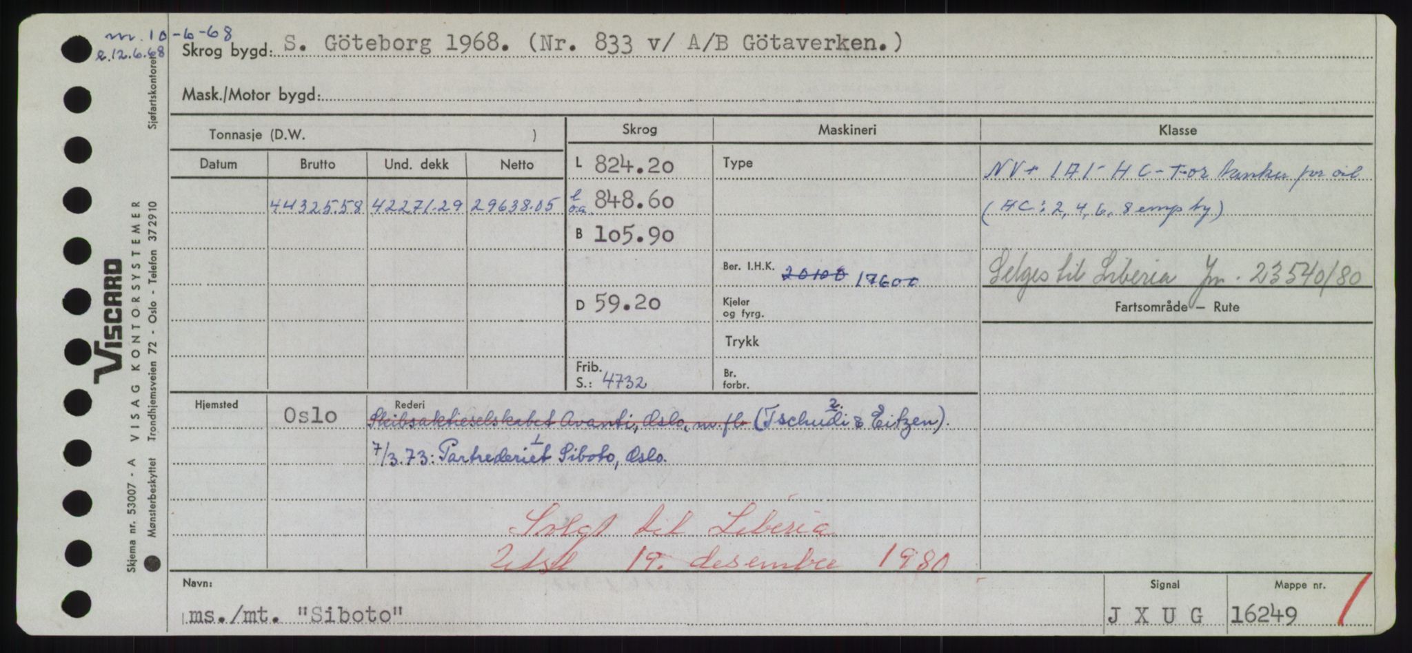 Sjøfartsdirektoratet med forløpere, Skipsmålingen, AV/RA-S-1627/H/Hd/L0033: Fartøy, Sevi-Sjø, p. 29