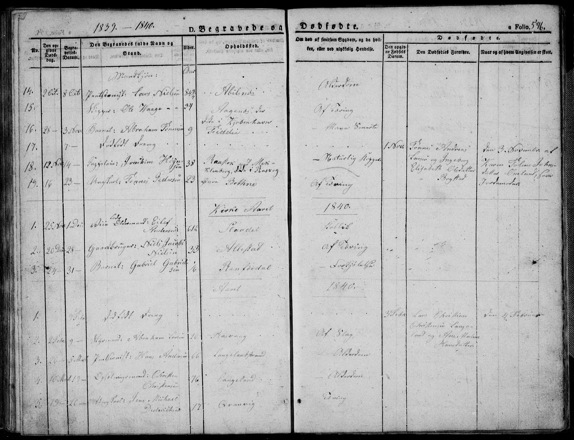 Flekkefjord sokneprestkontor, SAK/1111-0012/F/Fb/Fbb/L0002: Parish register (copy) no. B 2b, 1831-1866, p. 546