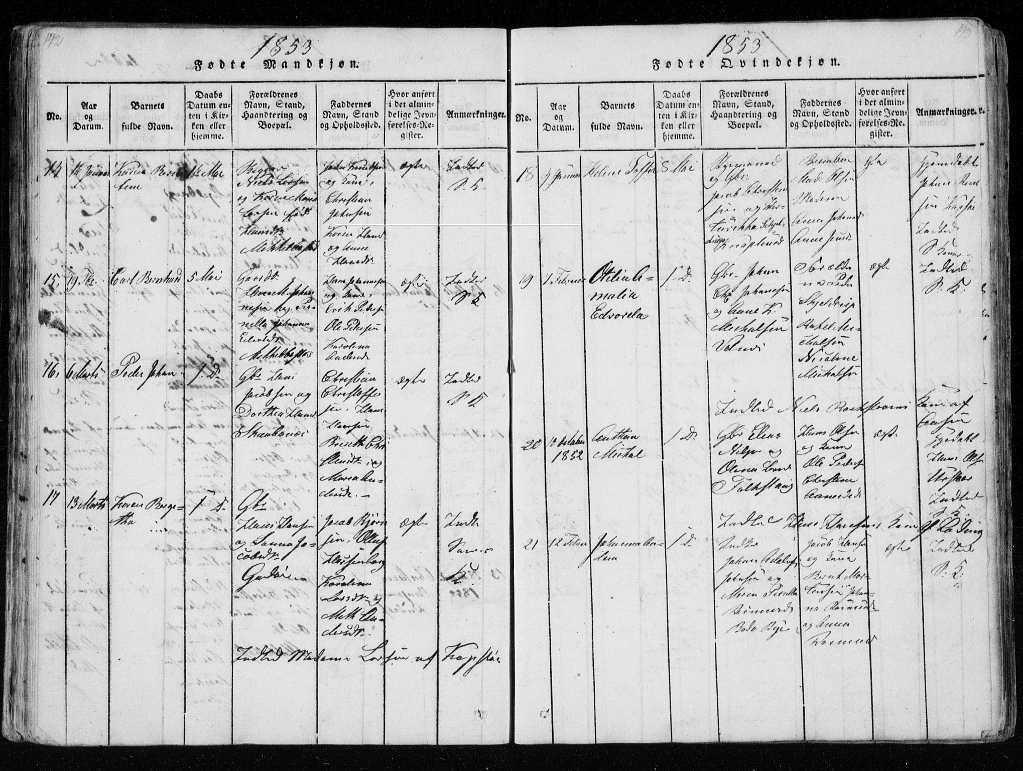 Ministerialprotokoller, klokkerbøker og fødselsregistre - Nordland, AV/SAT-A-1459/801/L0026: Parish register (copy) no. 801C01, 1820-1855, p. 142-143