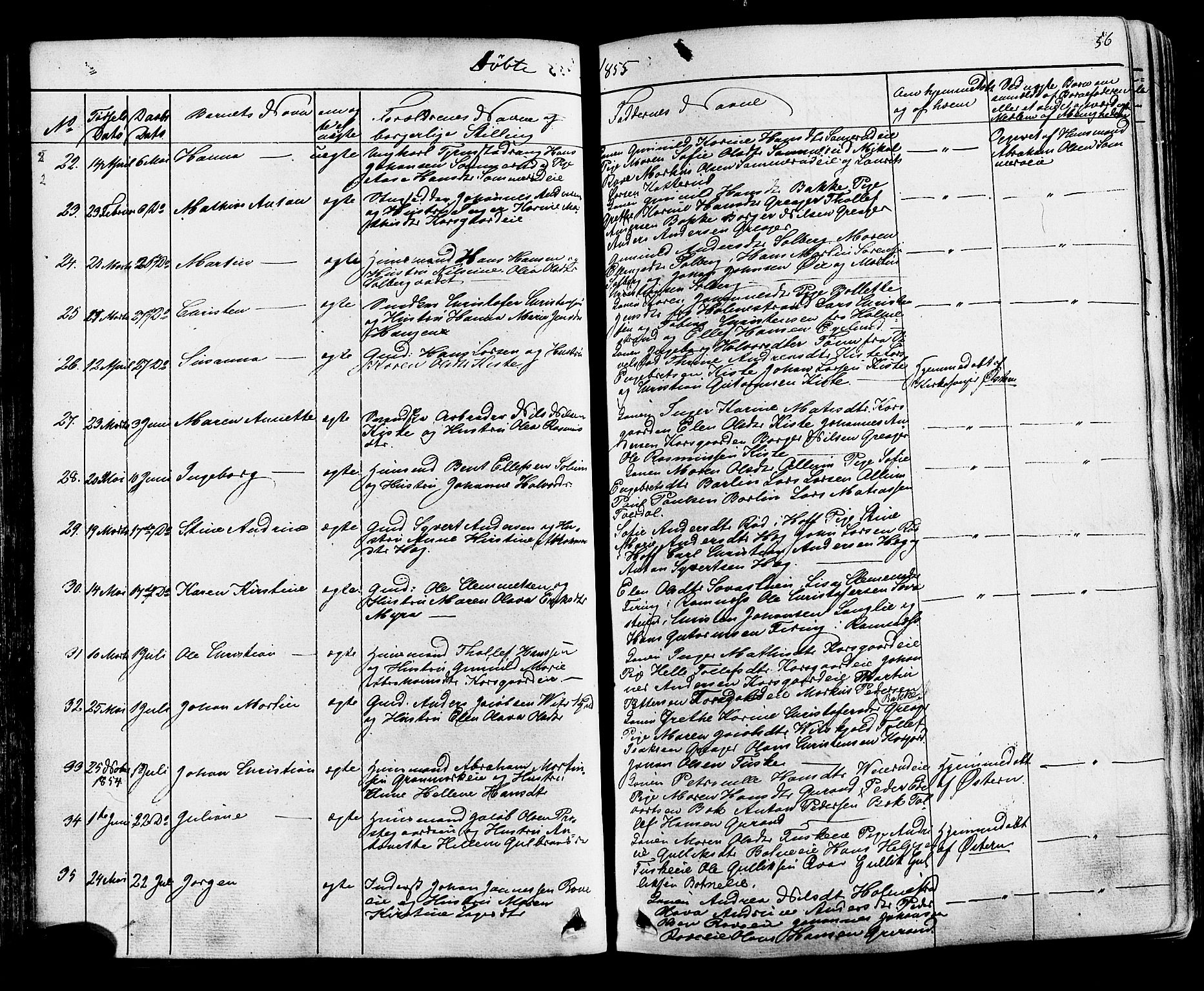 Botne kirkebøker, AV/SAKO-A-340/F/Fa/L0006: Parish register (official) no. I 6, 1836-1877, p. 56