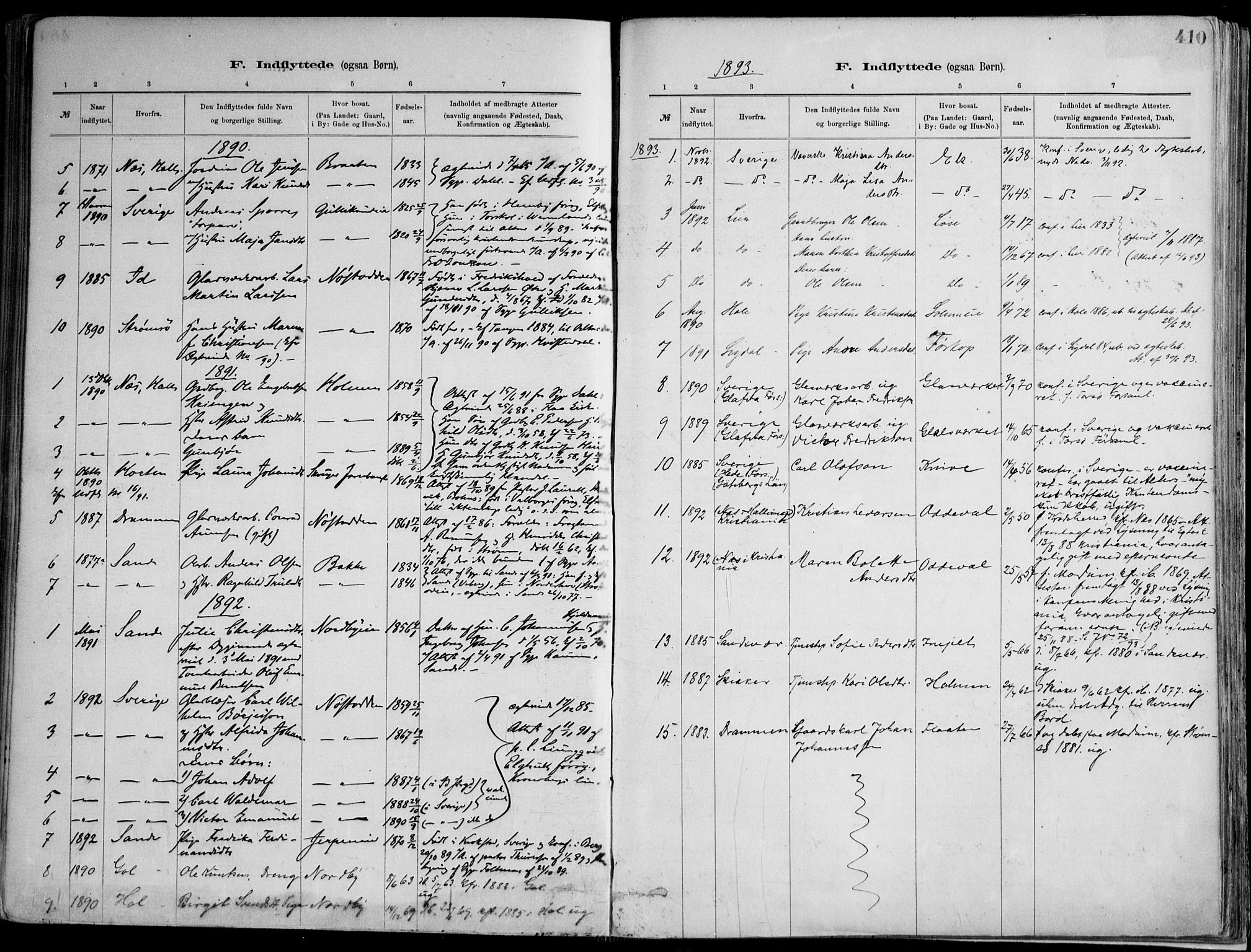 Skoger kirkebøker, SAKO/A-59/F/Fa/L0006: Parish register (official) no. I 6, 1885-1910, p. 410