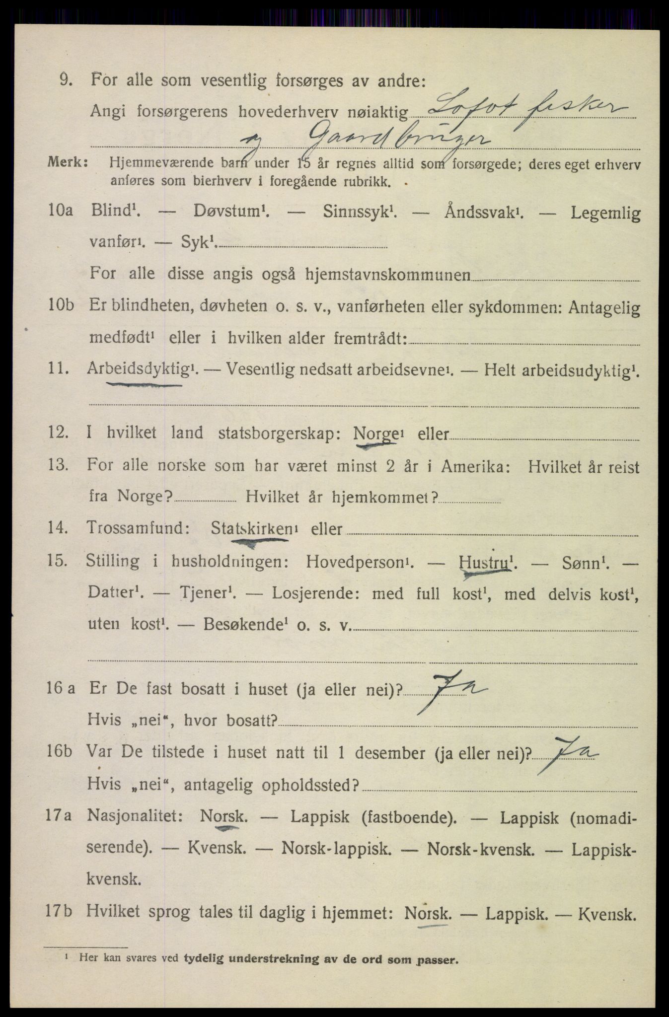 SAT, 1920 census for Beiarn, 1920, p. 1199