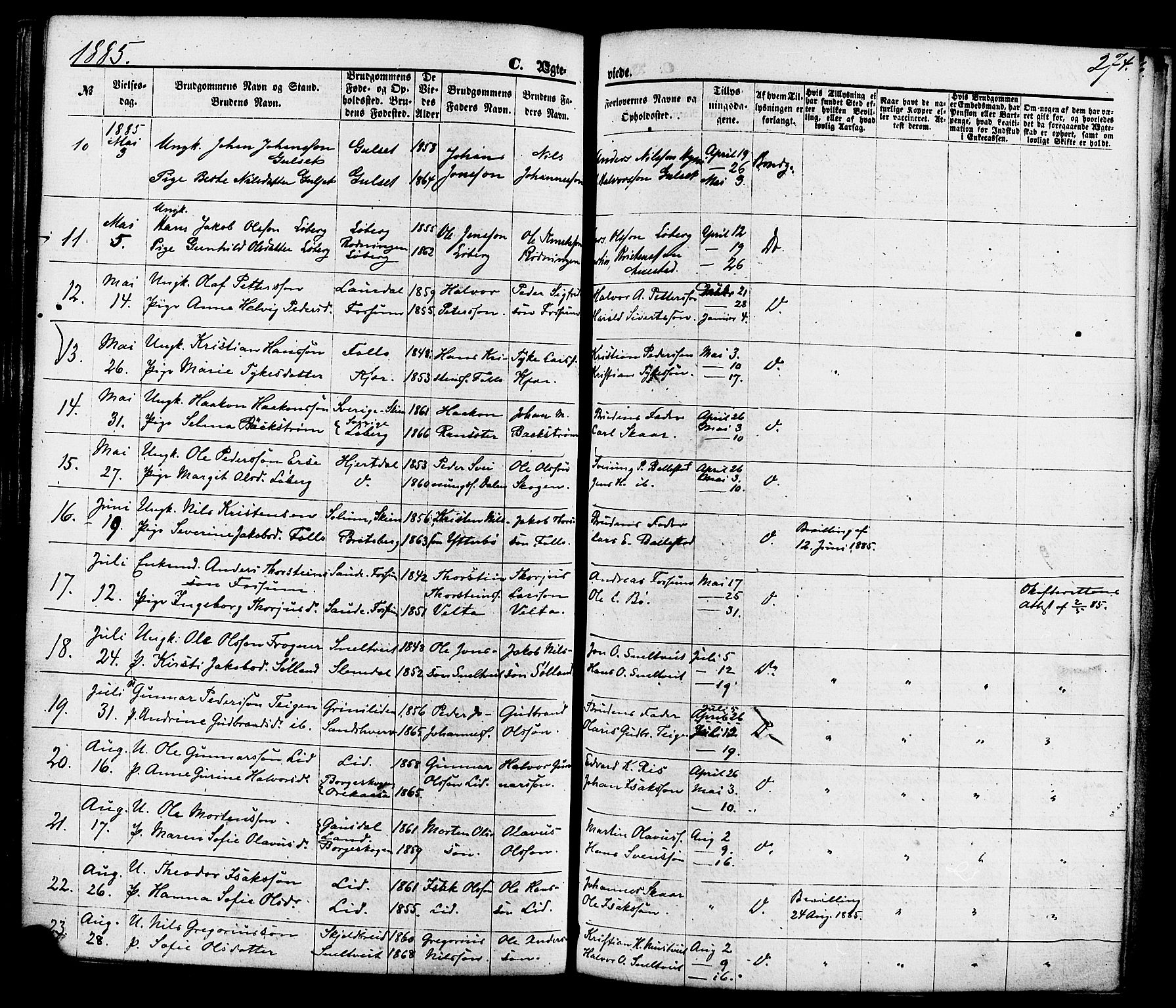 Gjerpen kirkebøker, AV/SAKO-A-265/F/Fa/L0009: Parish register (official) no. I 9, 1872-1885, p. 274